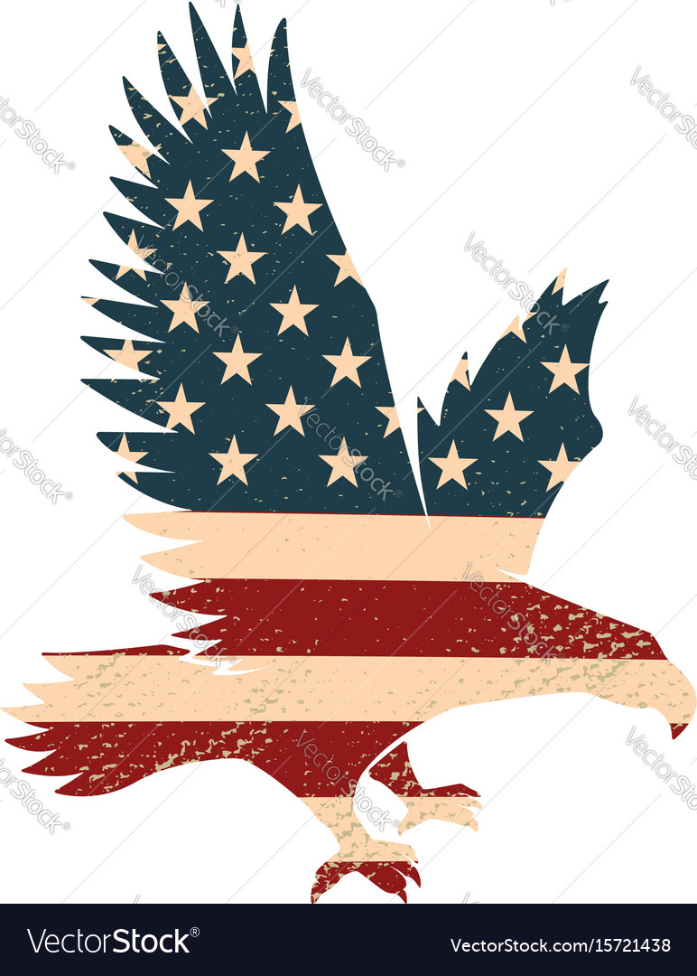 American Flag And Eagle Background