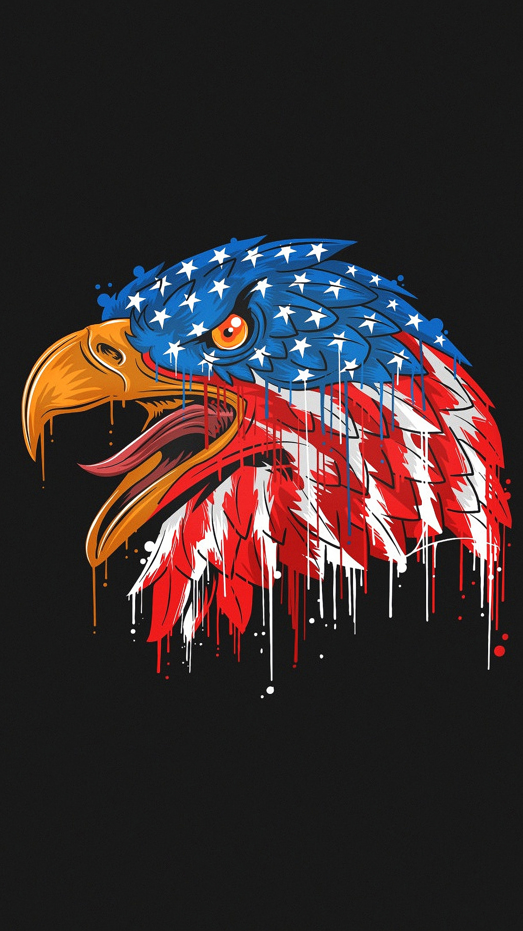 American Flag And Eagle Background