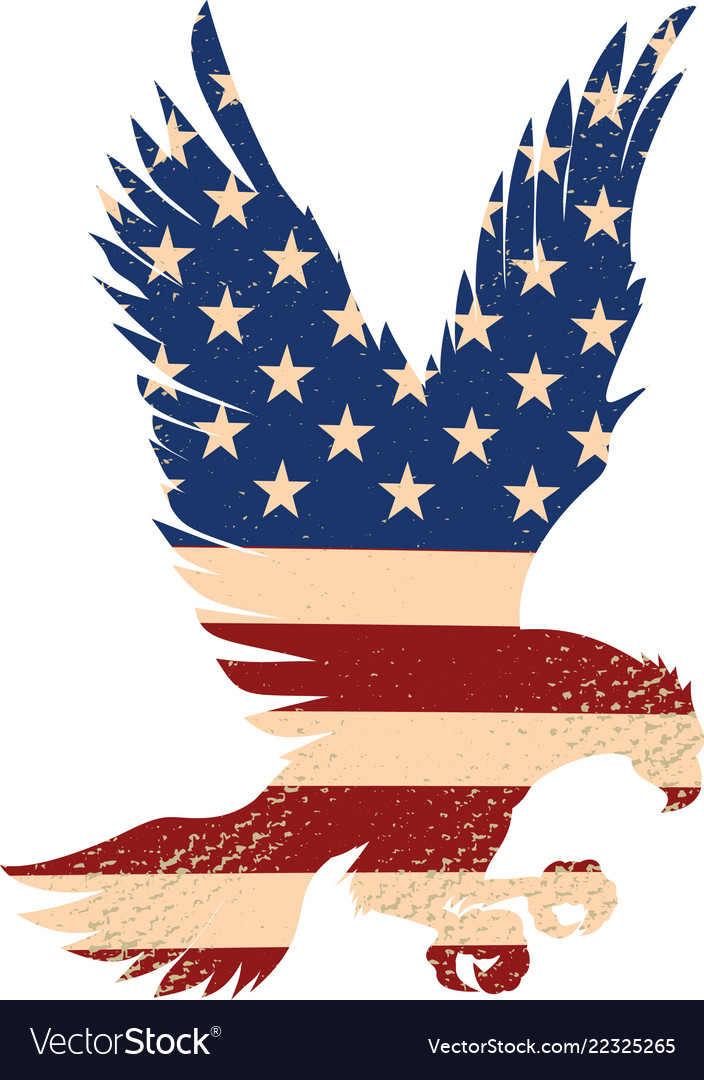 American Flag And Eagle Background