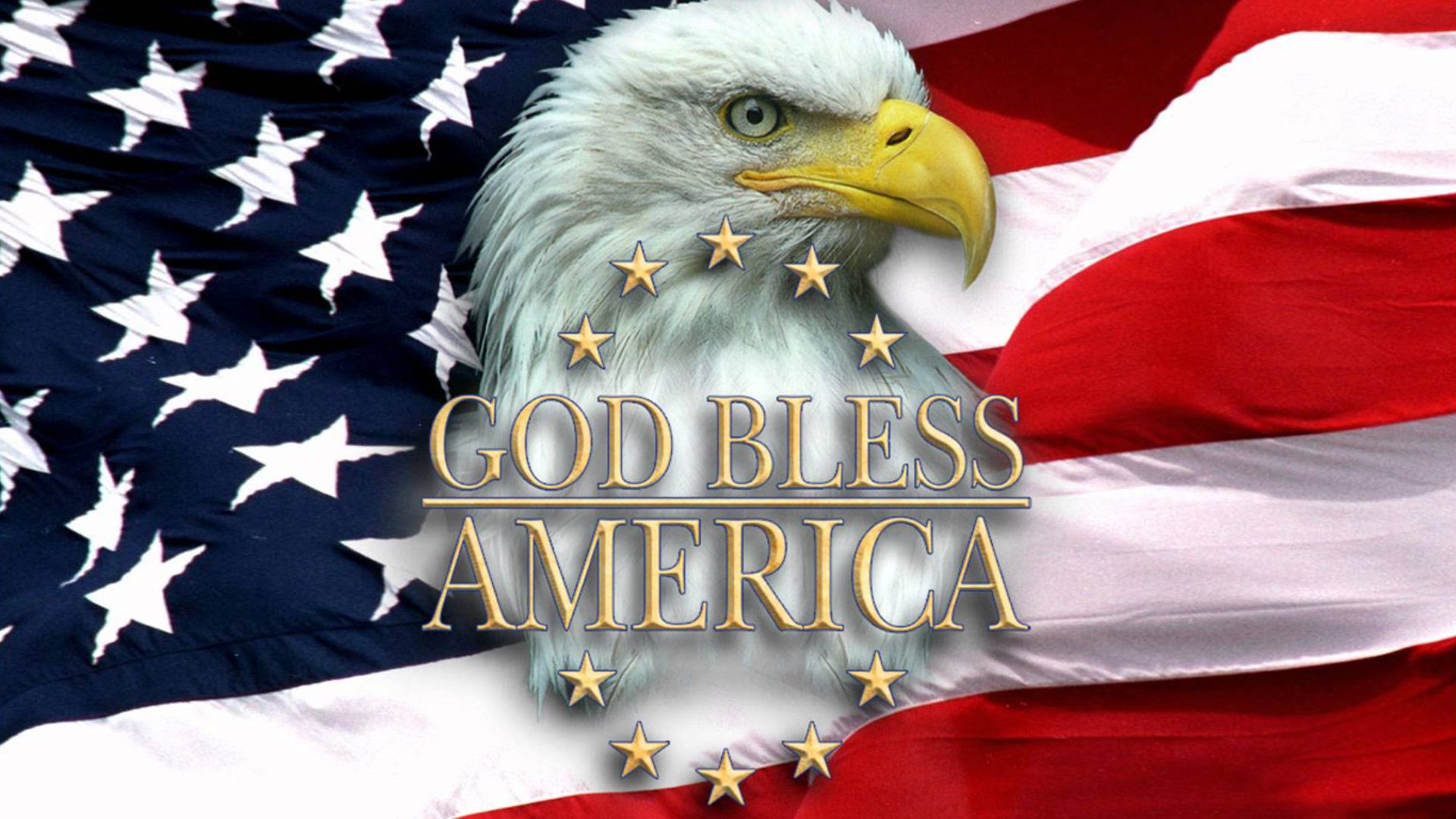 American Flag And Eagle Background