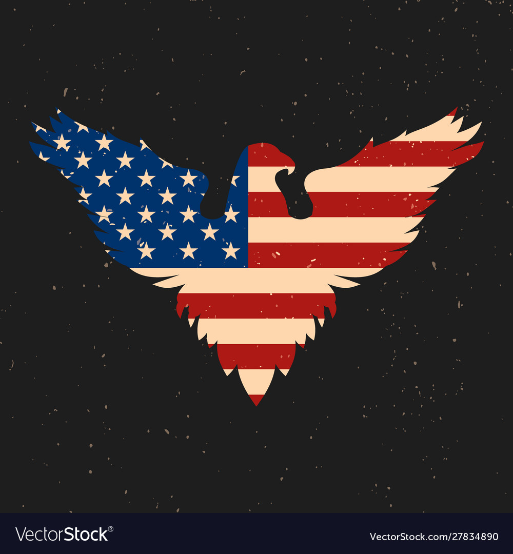 American Flag And Eagle Background