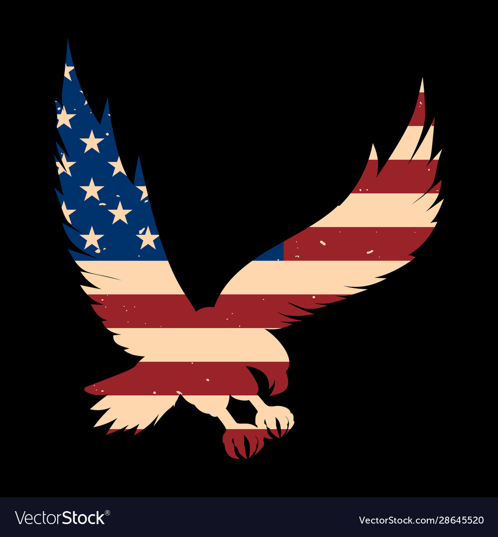 American Flag And Eagle Background