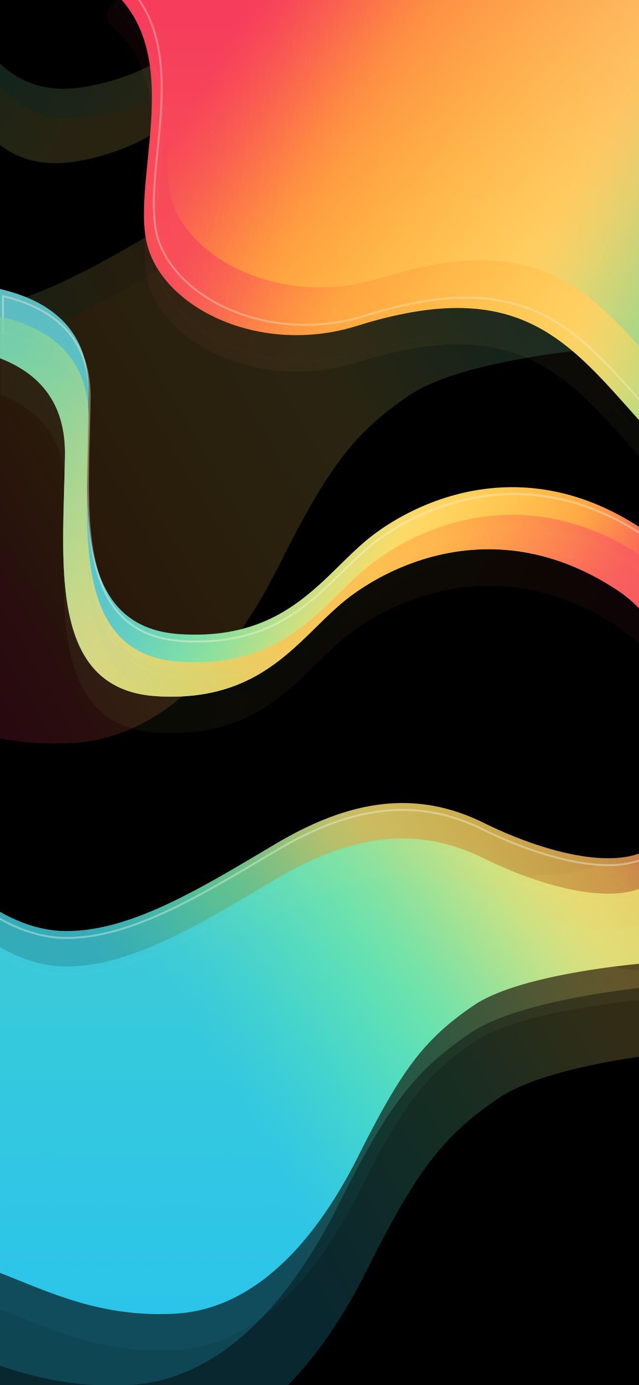 Amoled Colorful Wave Wallpapers