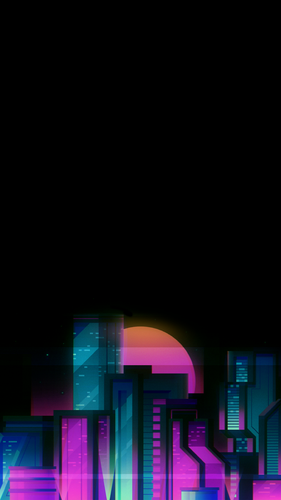 Amoled Colorful Wave Wallpapers