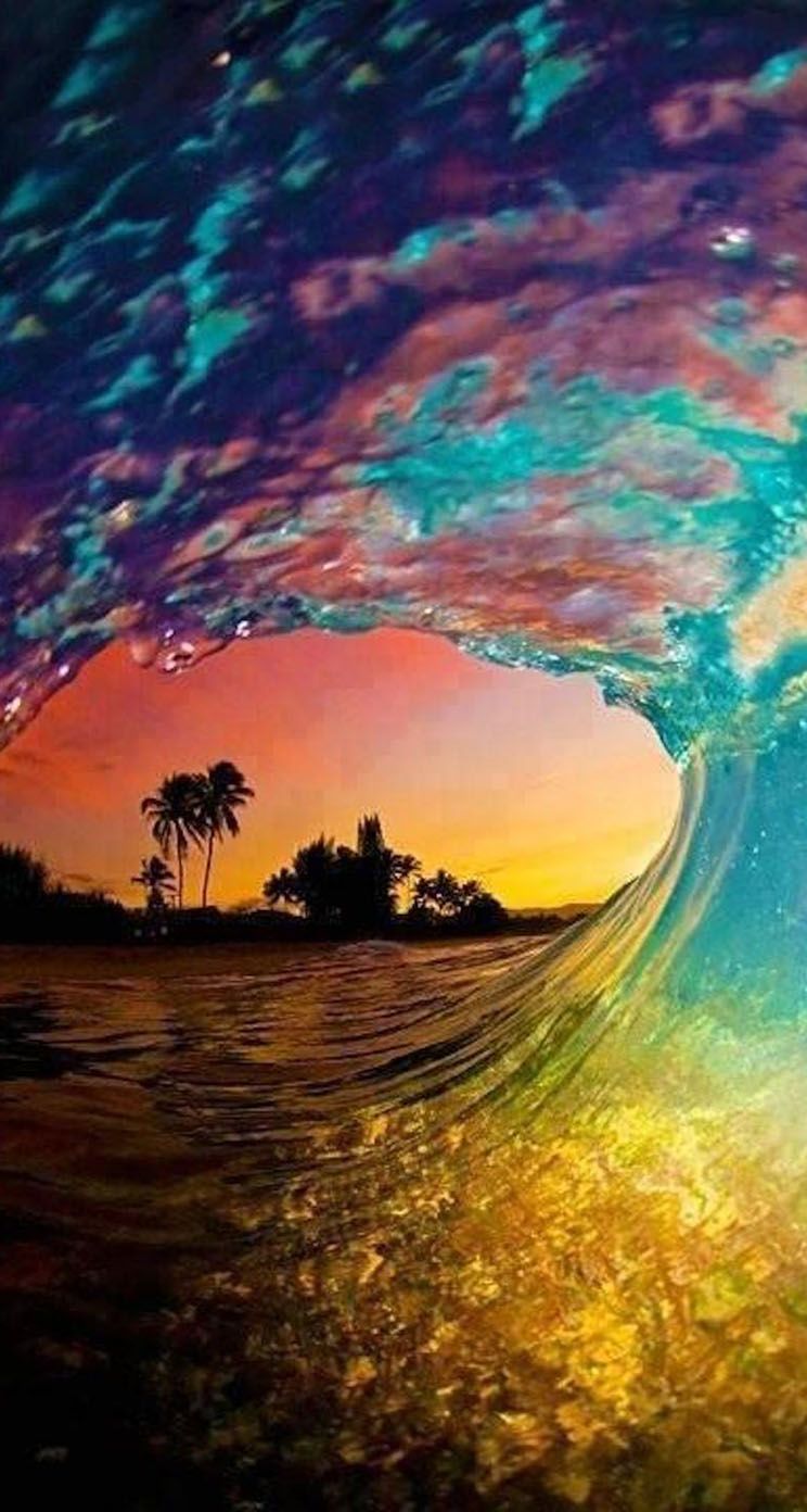 Amoled Colorful Wave Wallpapers