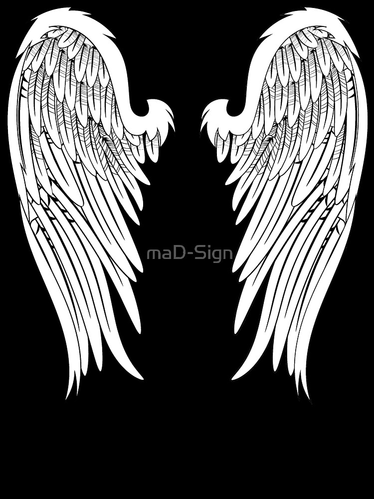 Angel Wings Black Background