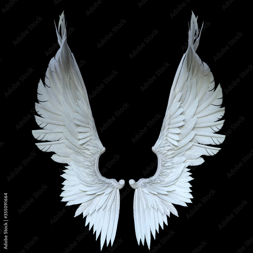 Angel Wings Black Background