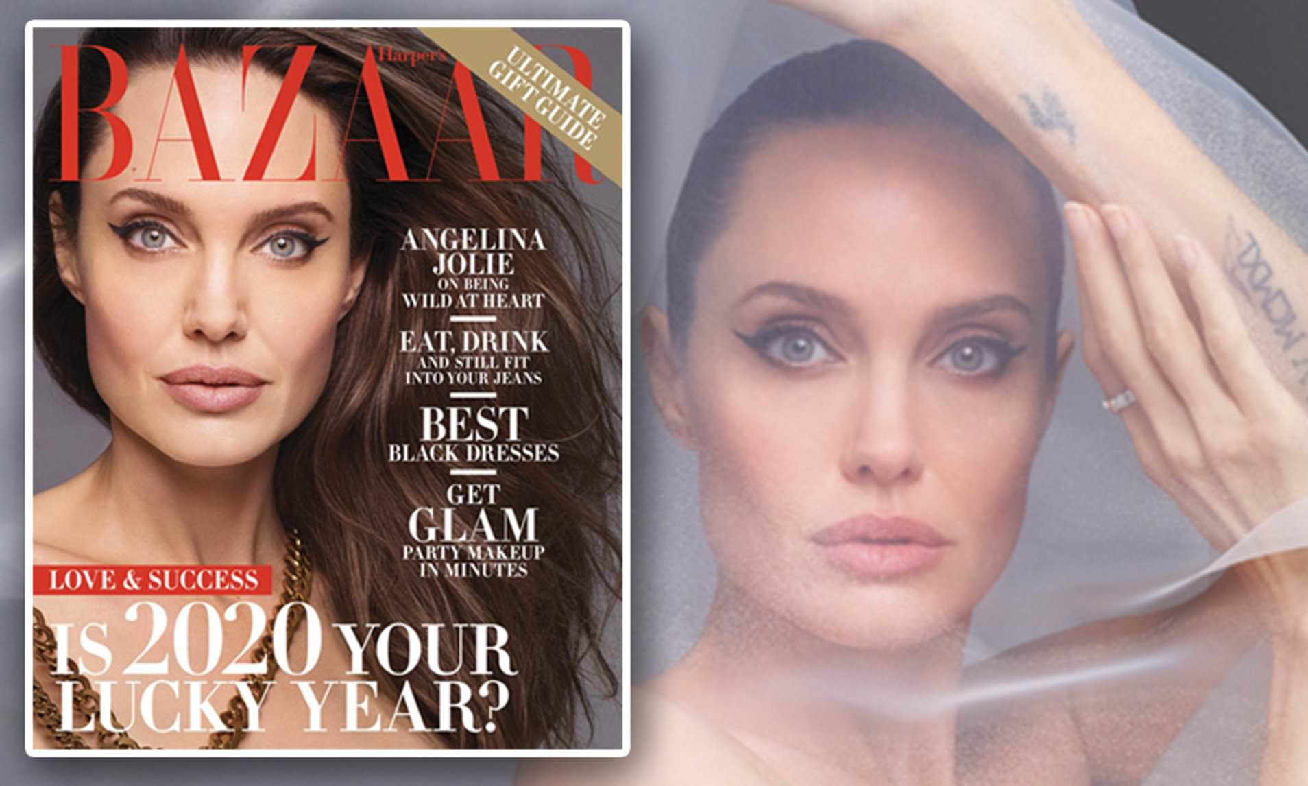 Angelina Jolie For Harpers Bazaar Wallpapers