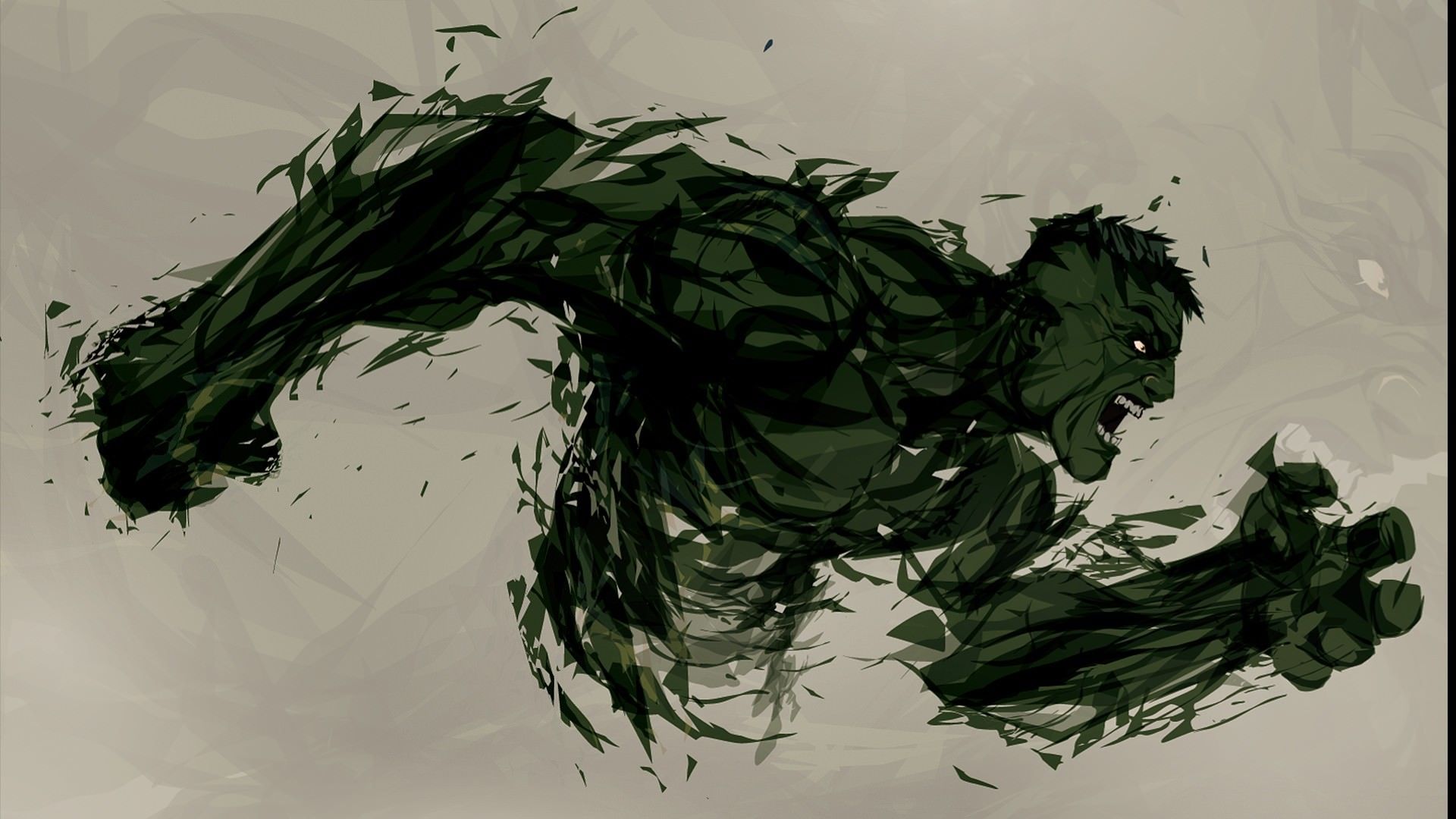 Angry Hulk Illustration Wallpapers