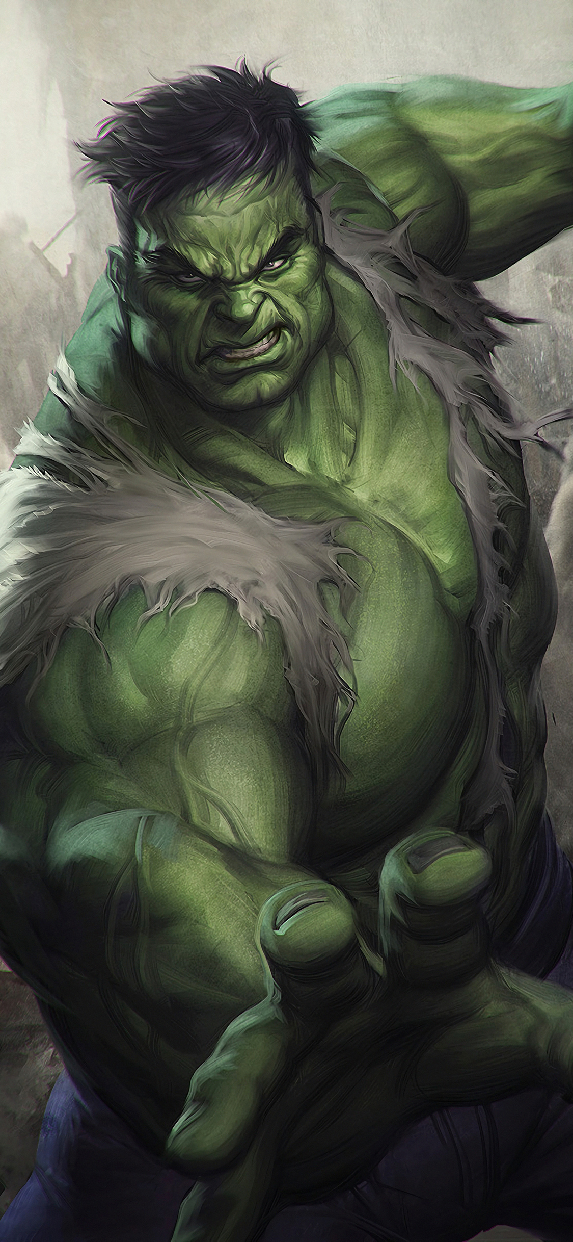 Angry Hulk Illustration Wallpapers