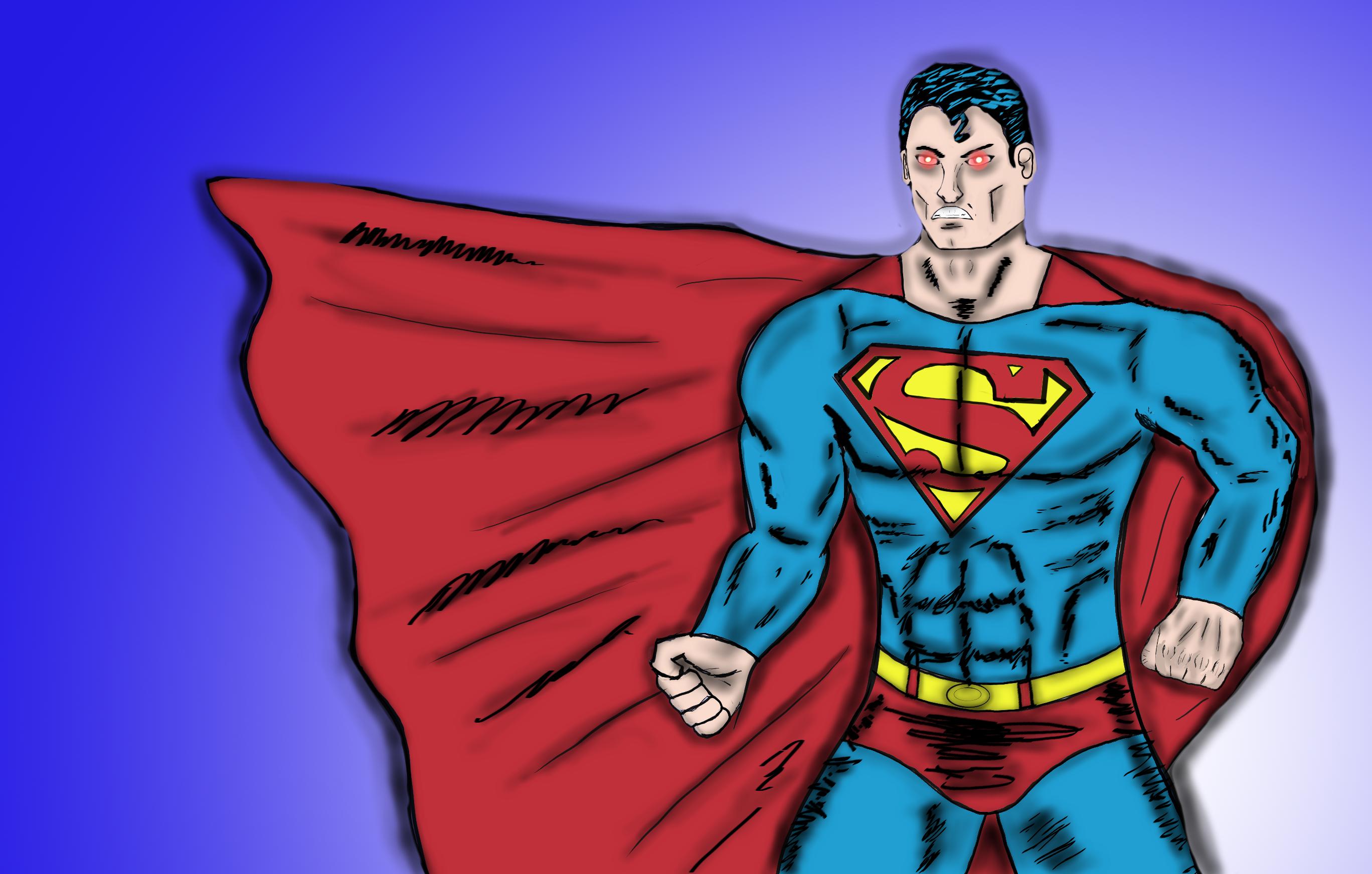 Angry Superman Art Wallpapers