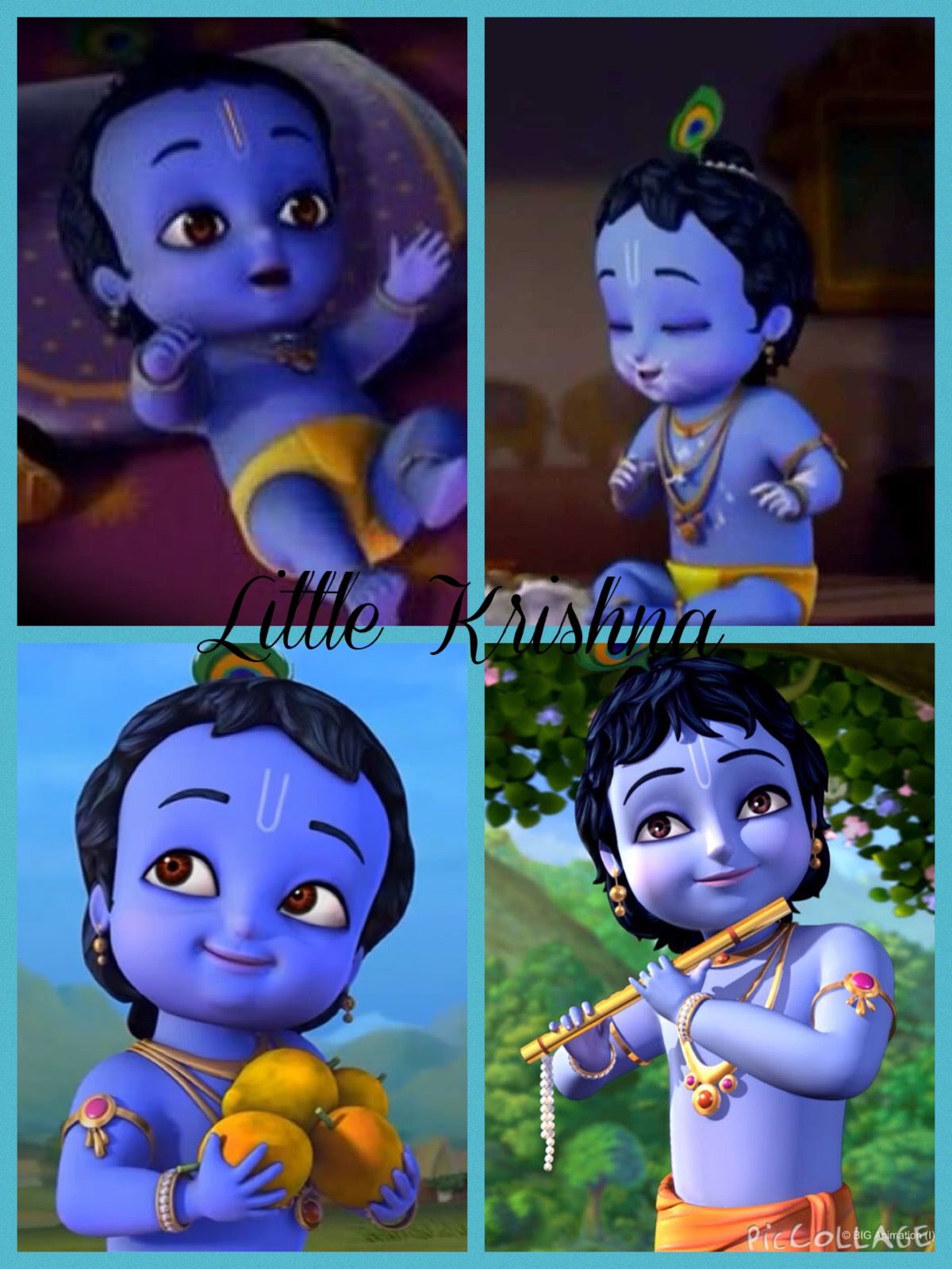 Animated Cute Little Krishna Images Wallpapers