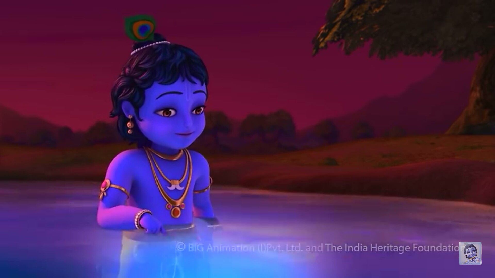 Animated Cute Little Krishna Images Wallpapers