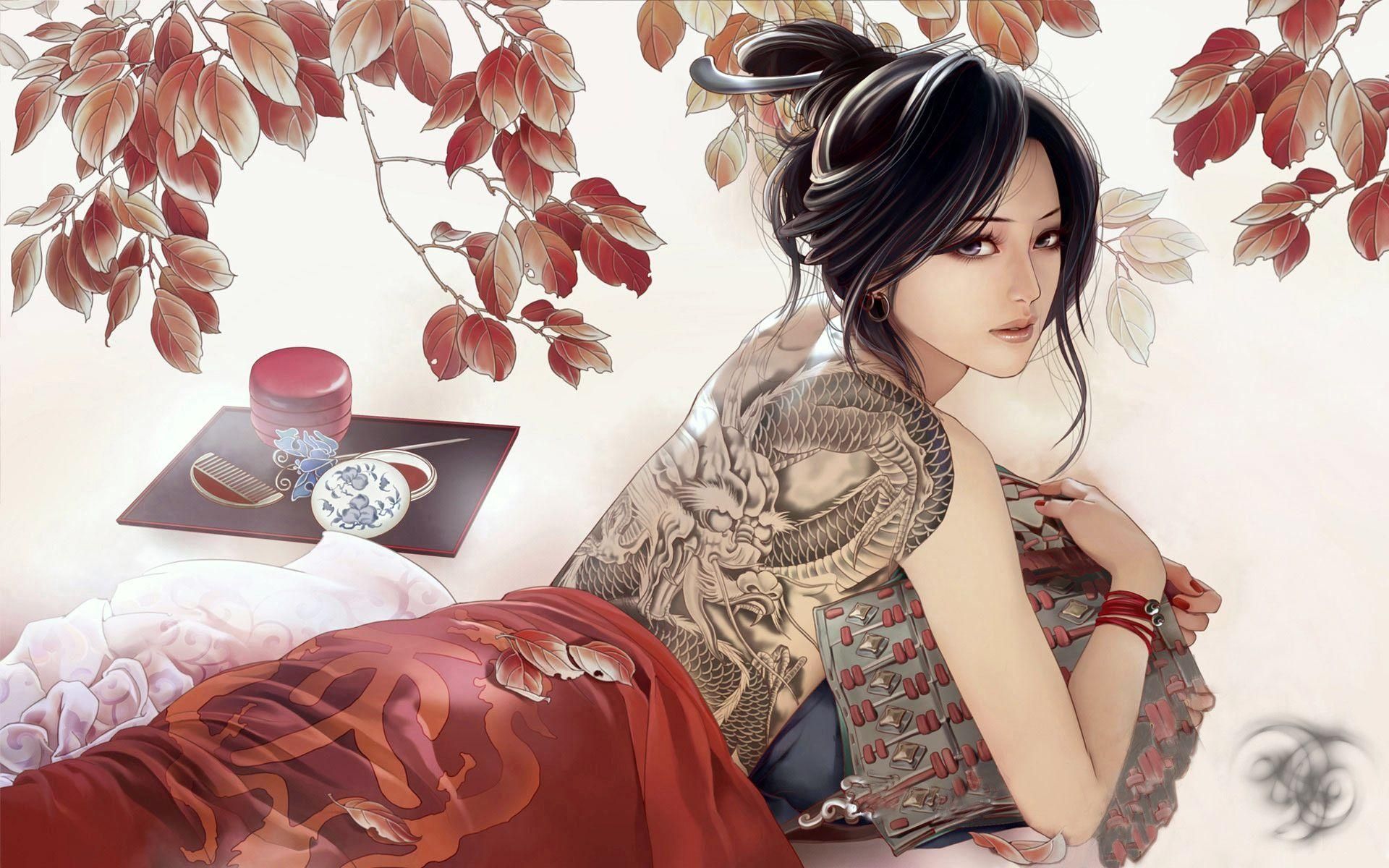 Animated Geisha Wallpapers