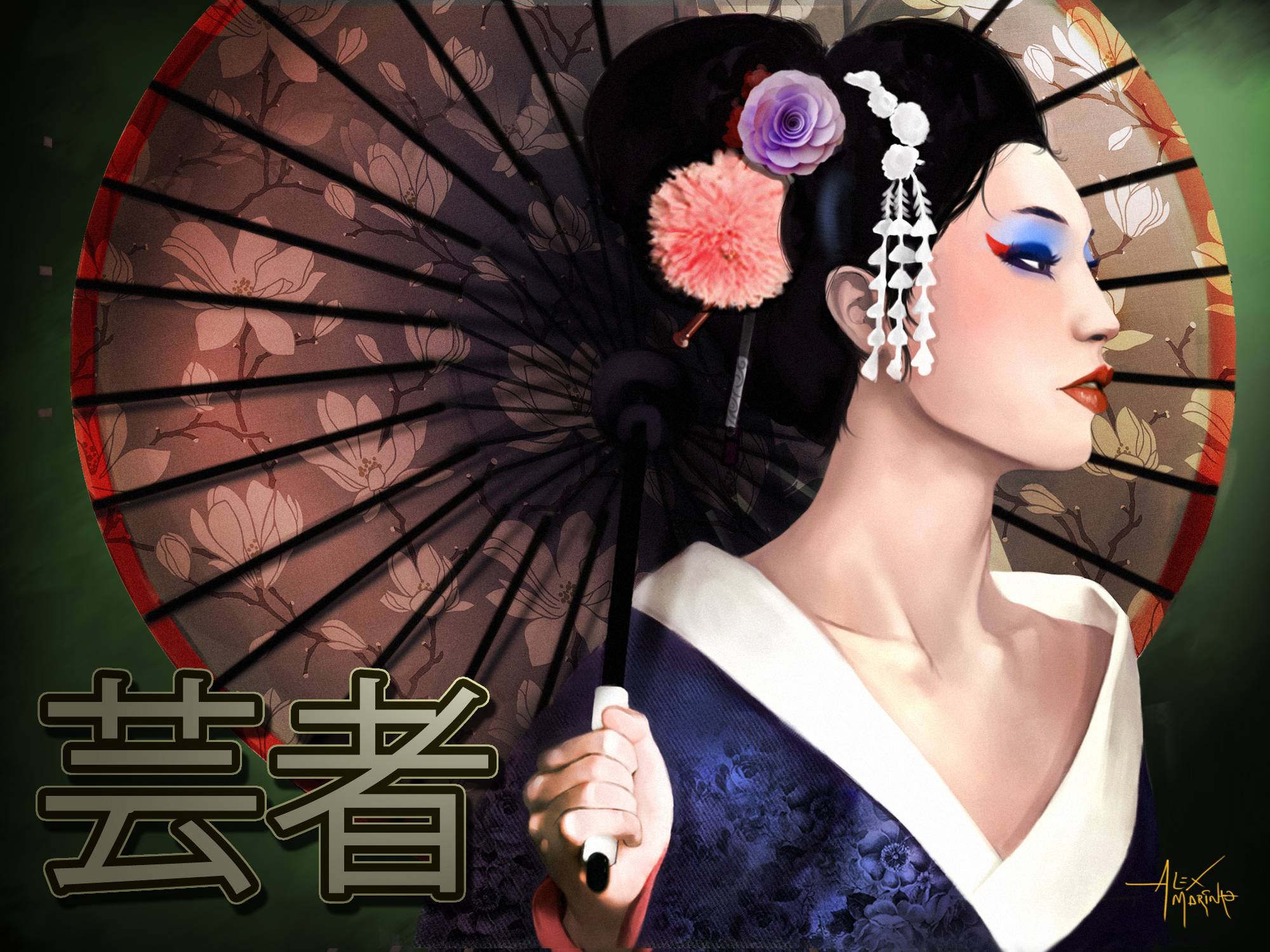 Animated Geisha Wallpapers