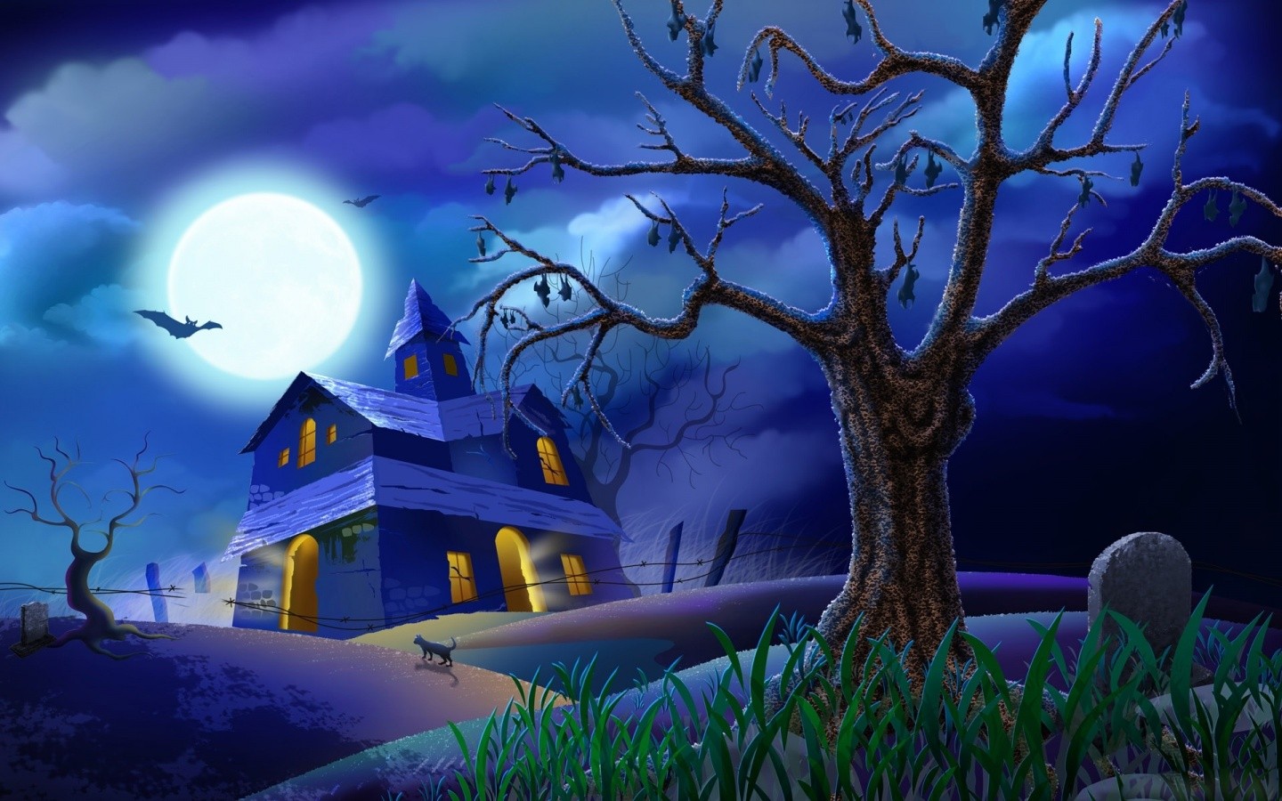 Animated Haunted House Wallpapers