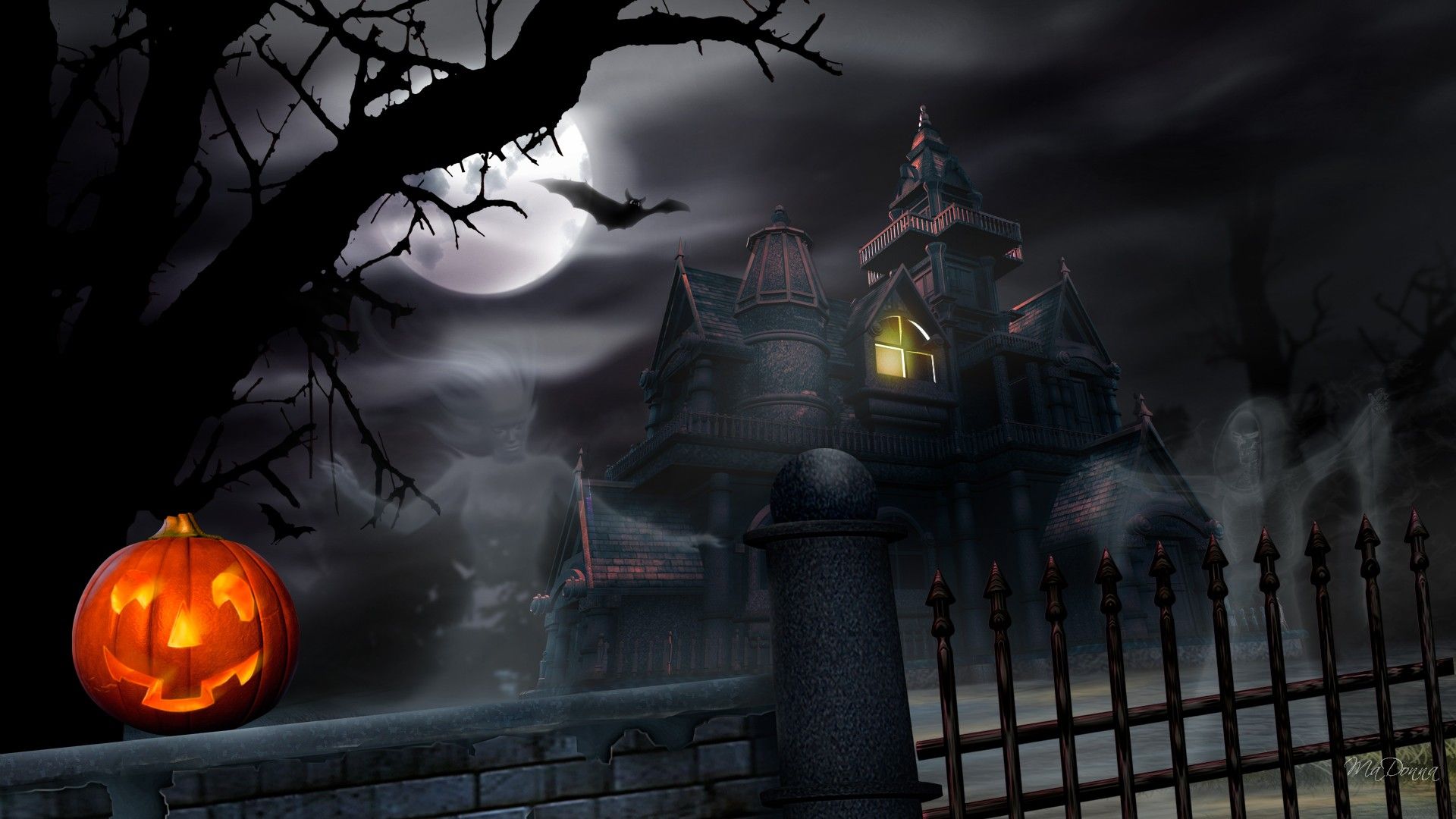 Animated Haunted House Wallpapers