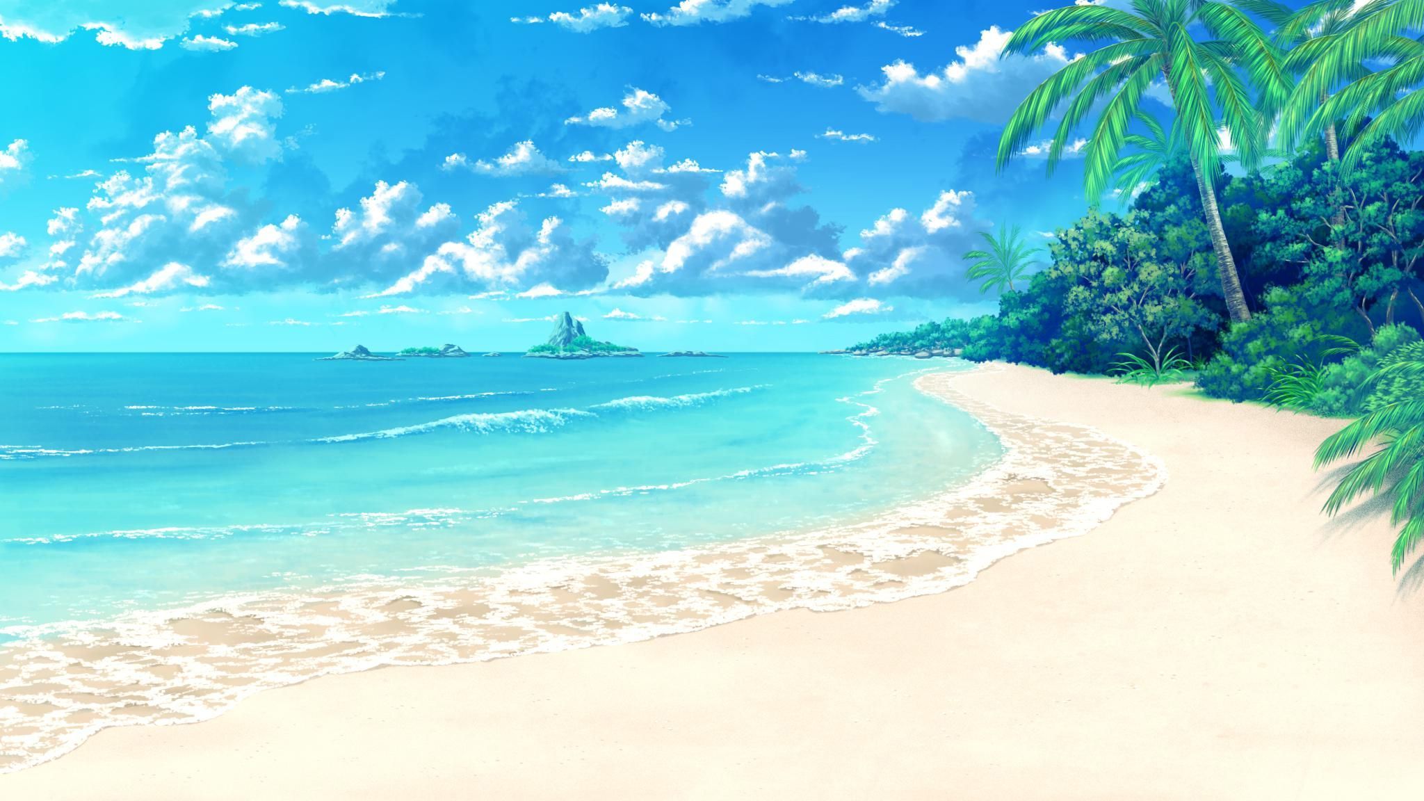 Anime Beach Scenery Wallpapers