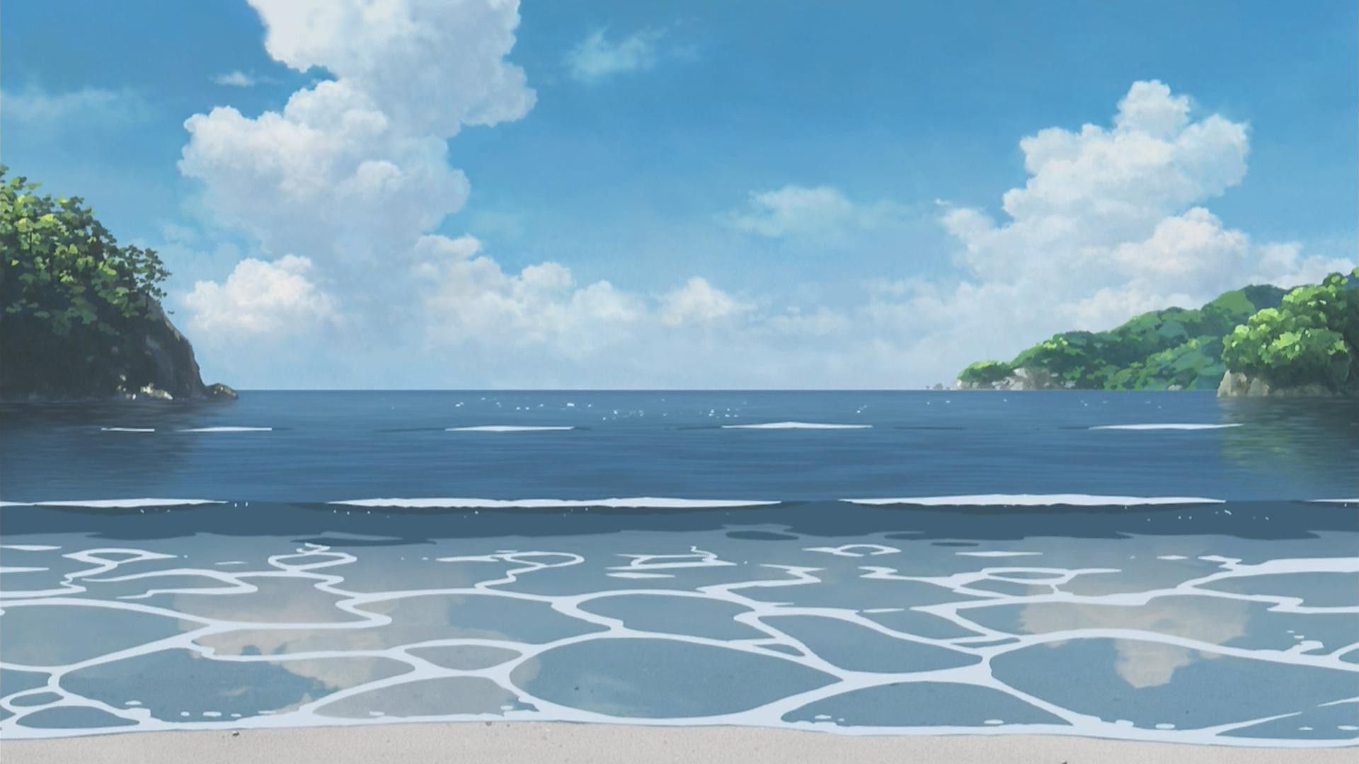 Anime Beach Scenery Wallpapers