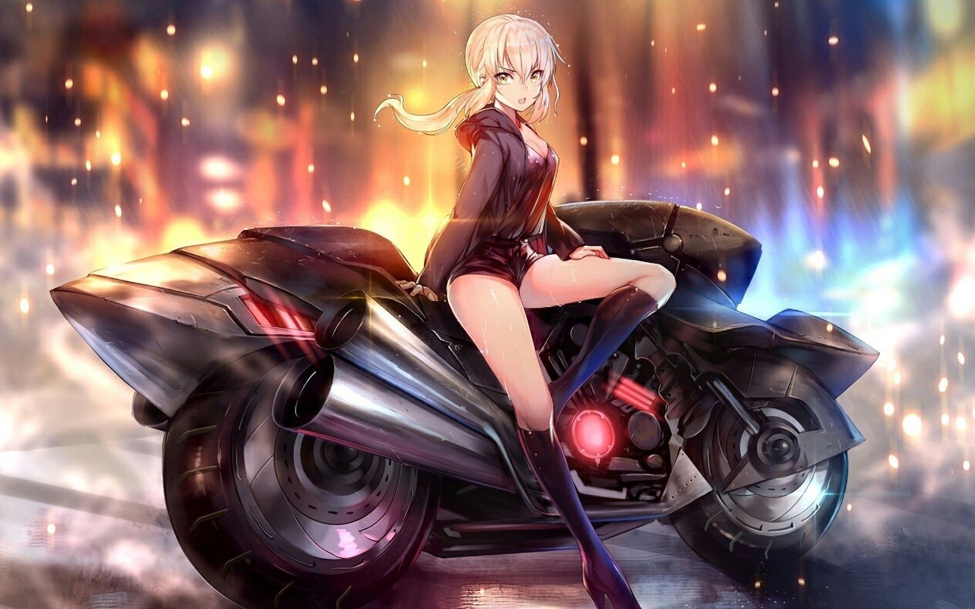 Anime Biker Girl Wallpapers