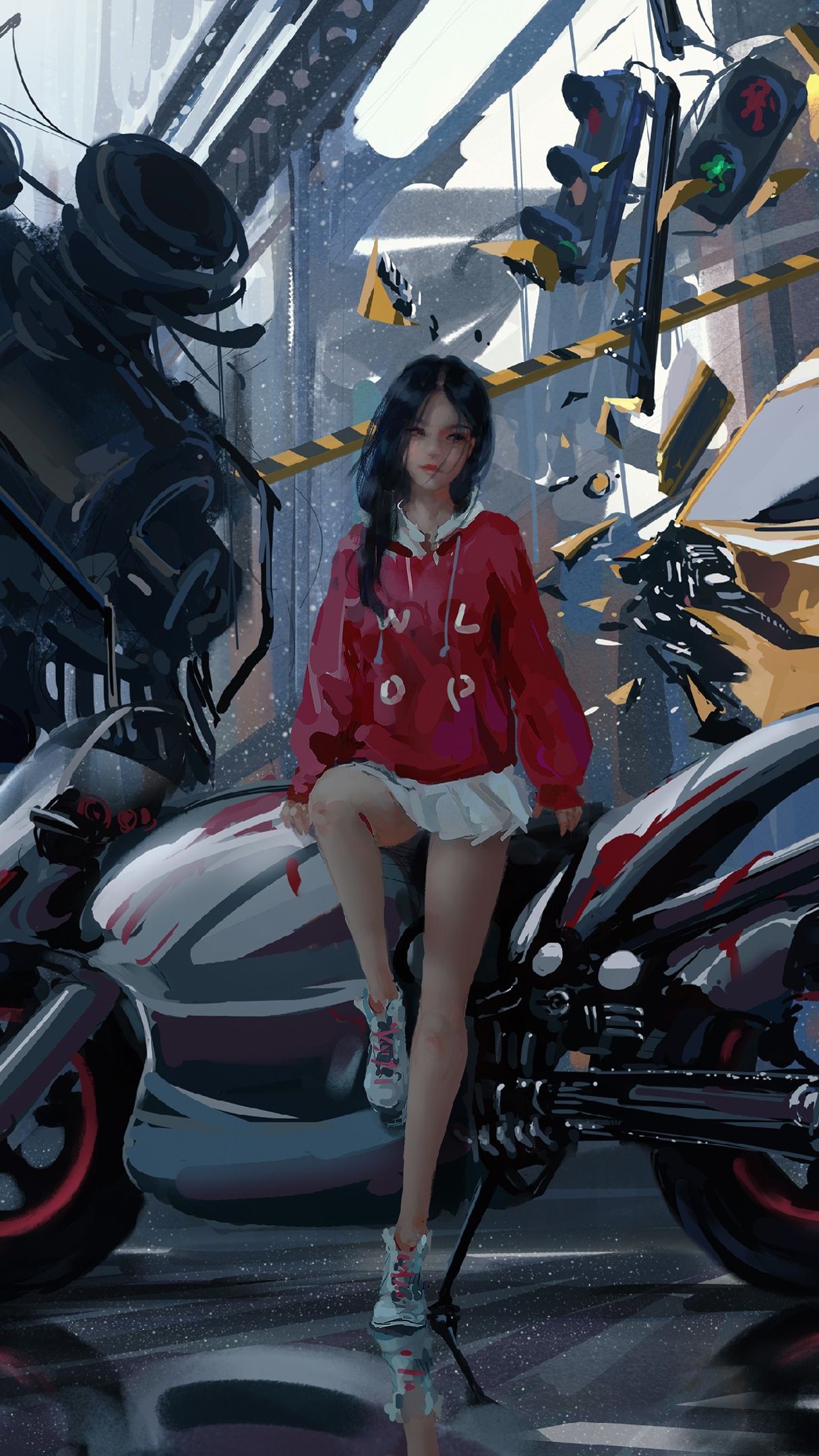 Anime Biker Girl Wallpapers