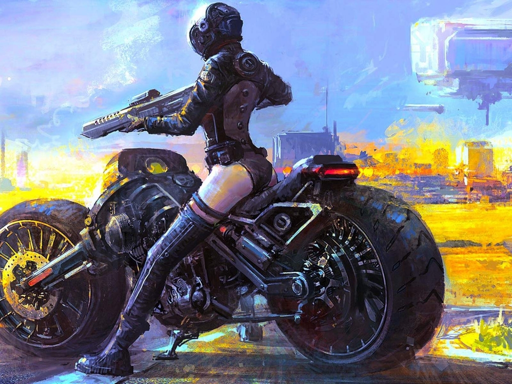 Anime Biker Girl Wallpapers