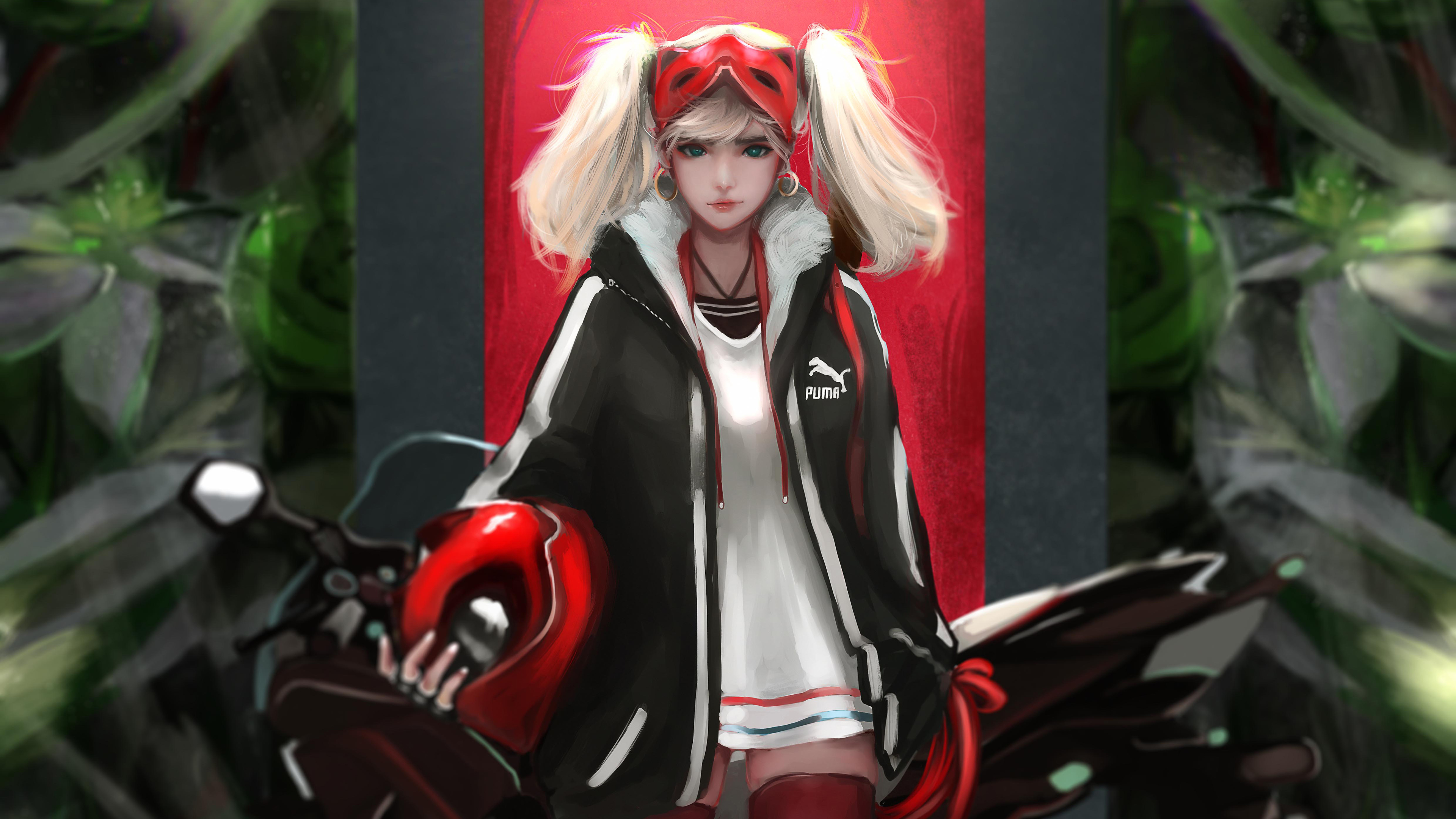 Anime Biker Girl Wallpapers