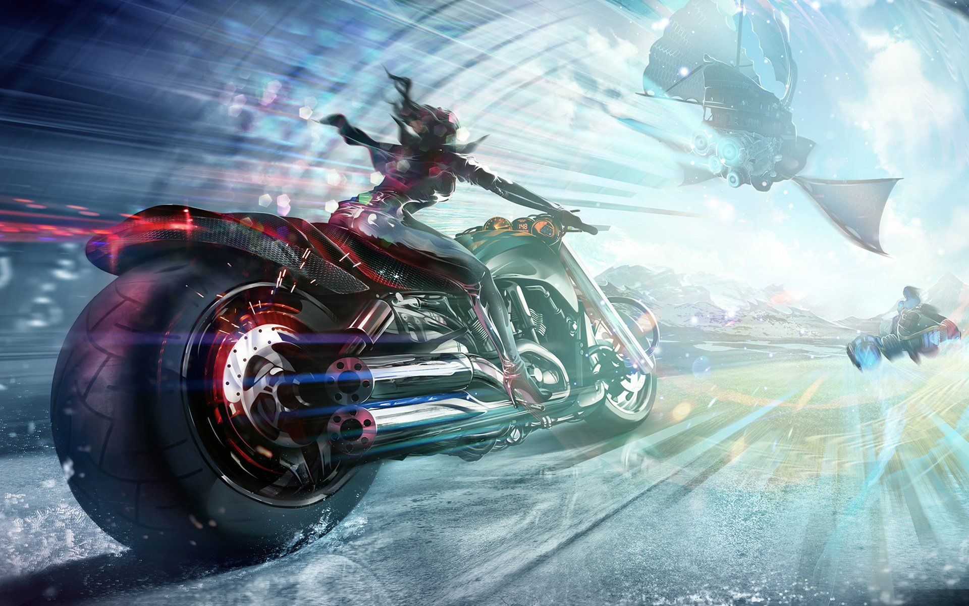 Anime Biker Girl Wallpapers