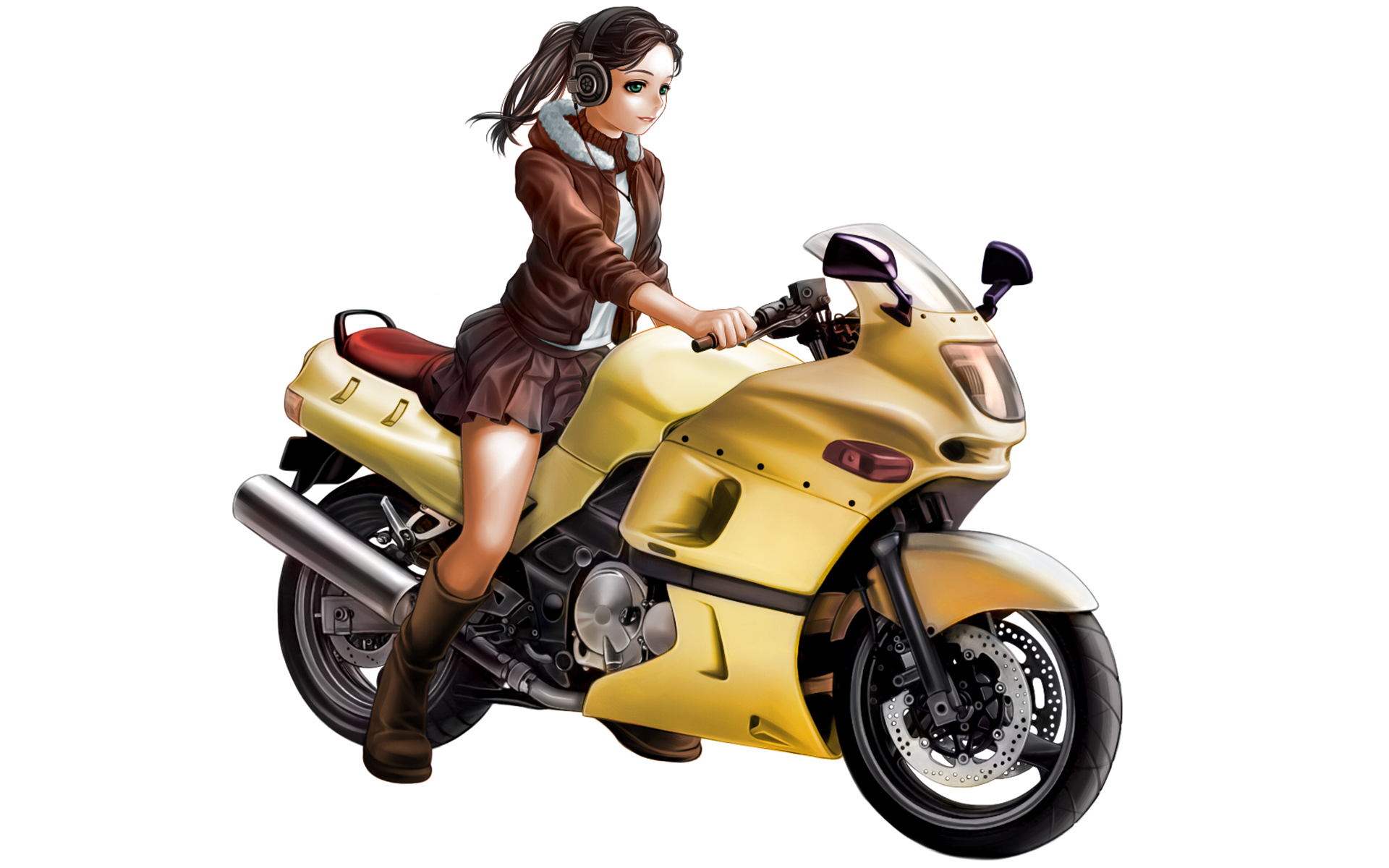 Anime Biker Girl Wallpapers