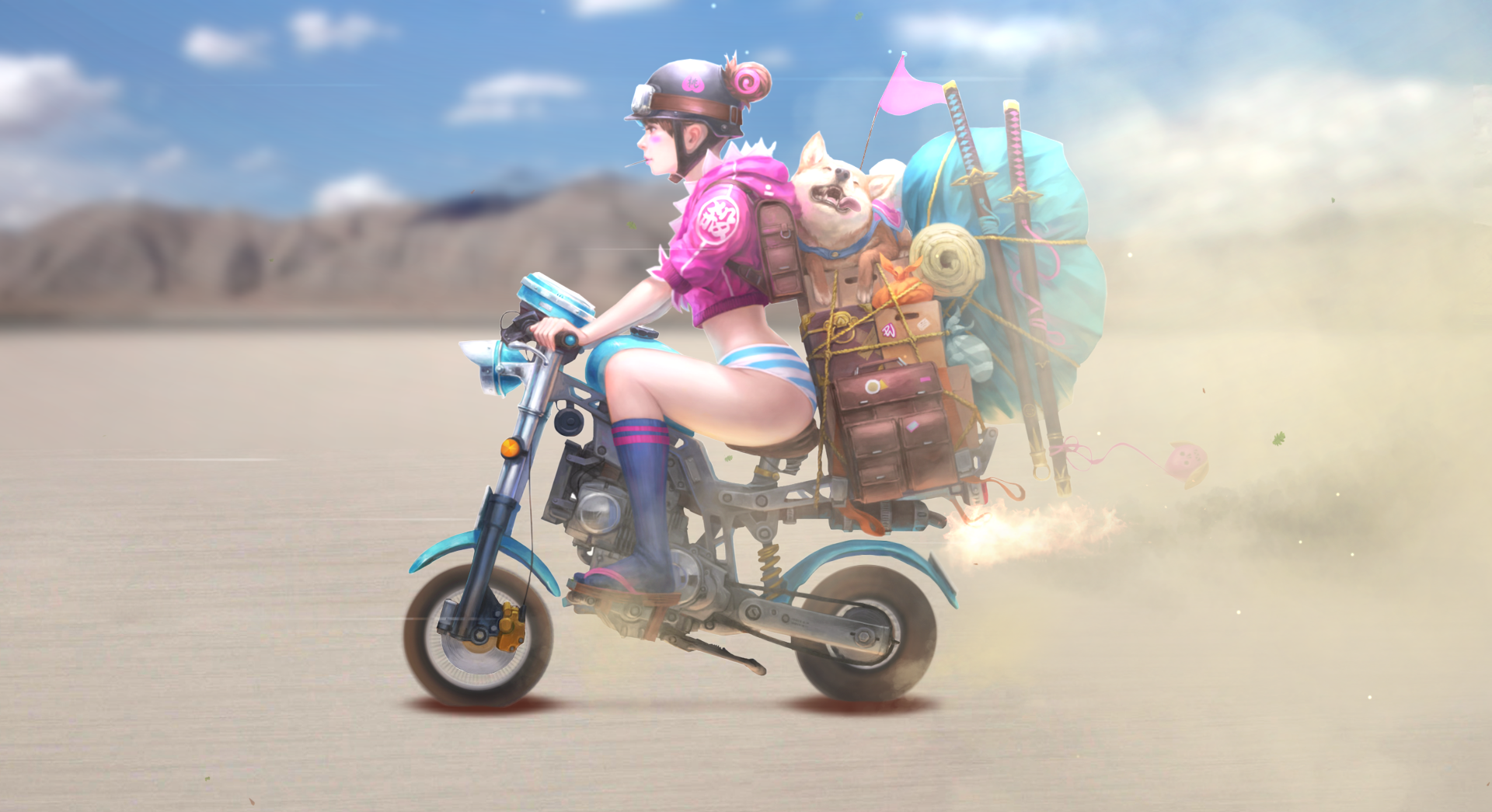 Anime Biker Girl Wallpapers