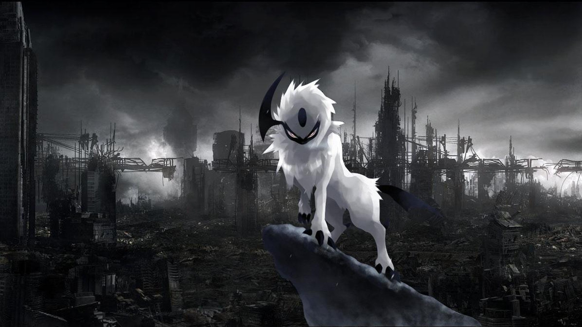 Anime Black And White Scenery Hd Wallpapers