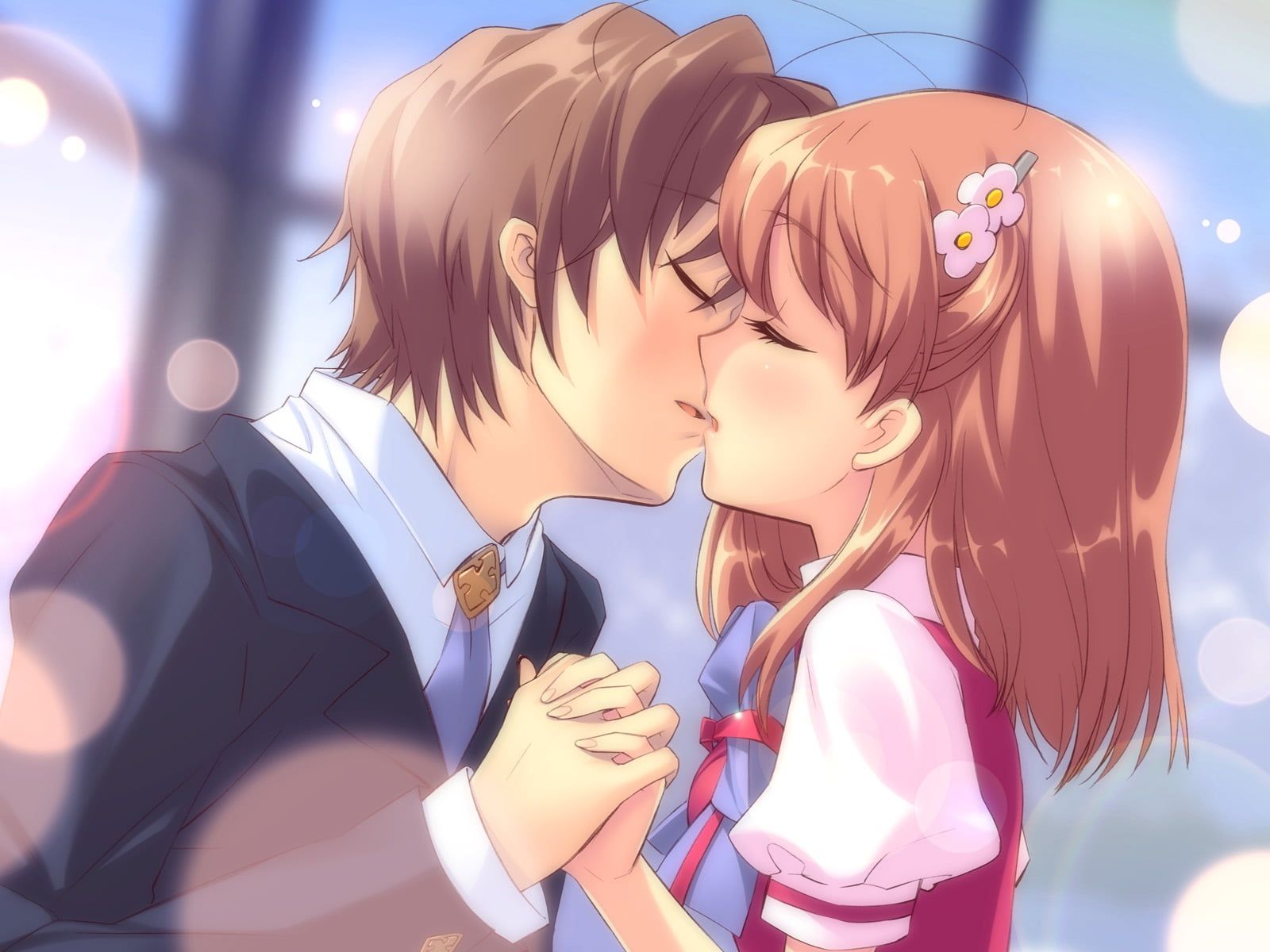 Anime Boy And Girl Kissing Wallpapers