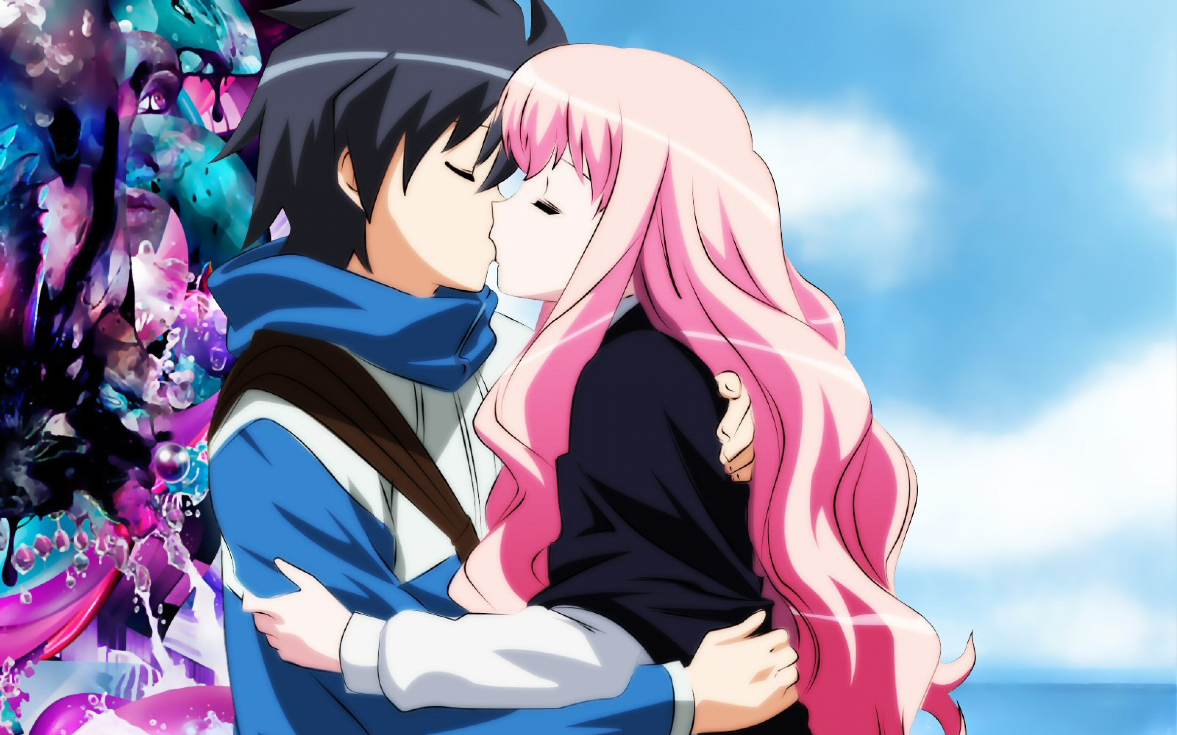 Anime Boy And Girl Kissing Wallpapers