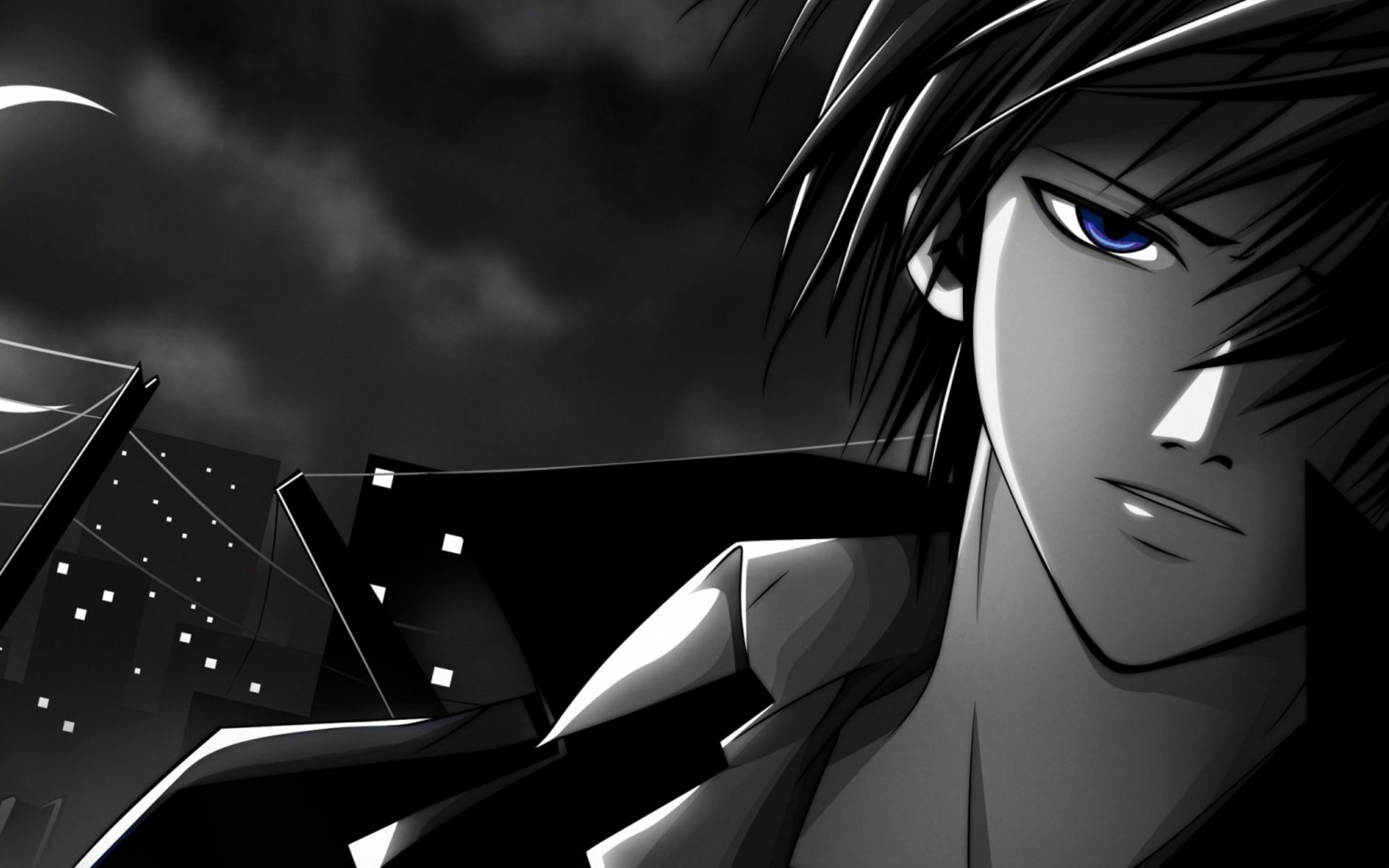 Anime Boy Black And White Wallpapers