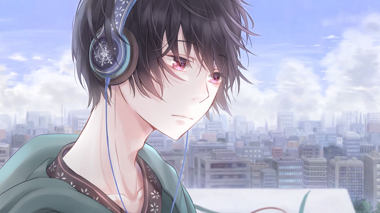 Anime Boy Headphones Wallpapers