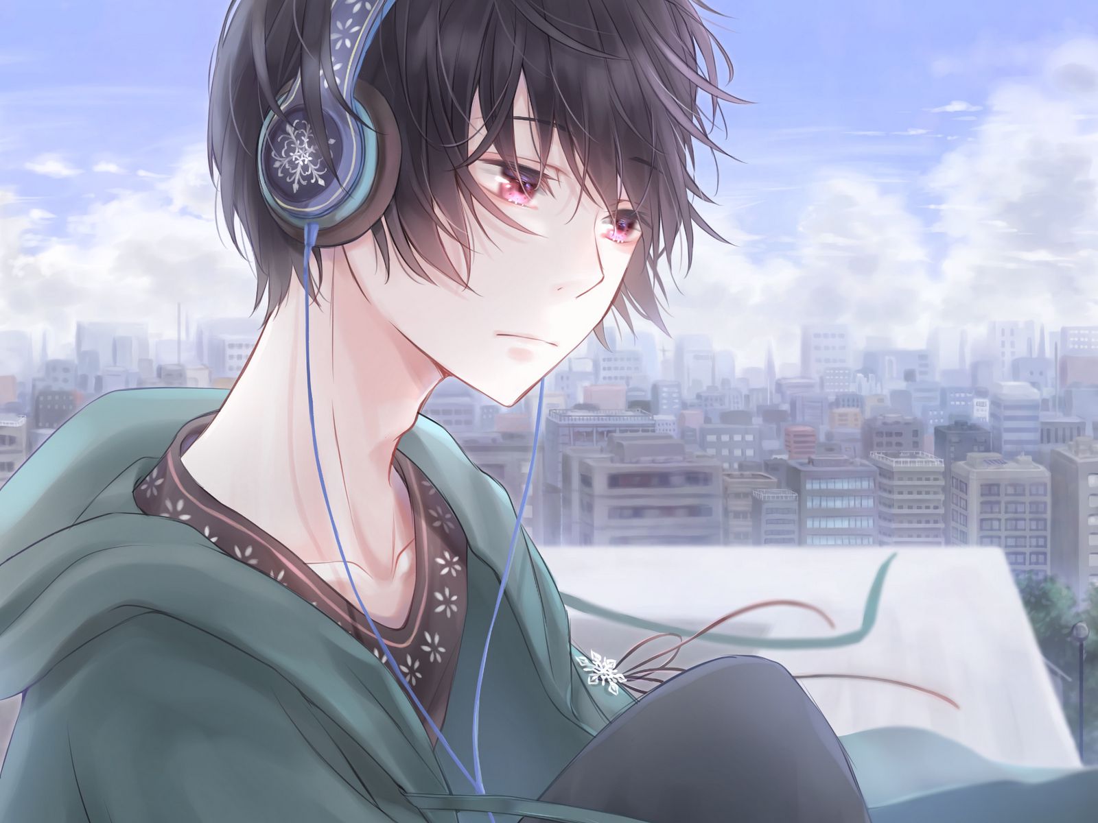 Anime Boy Headphones Wallpapers