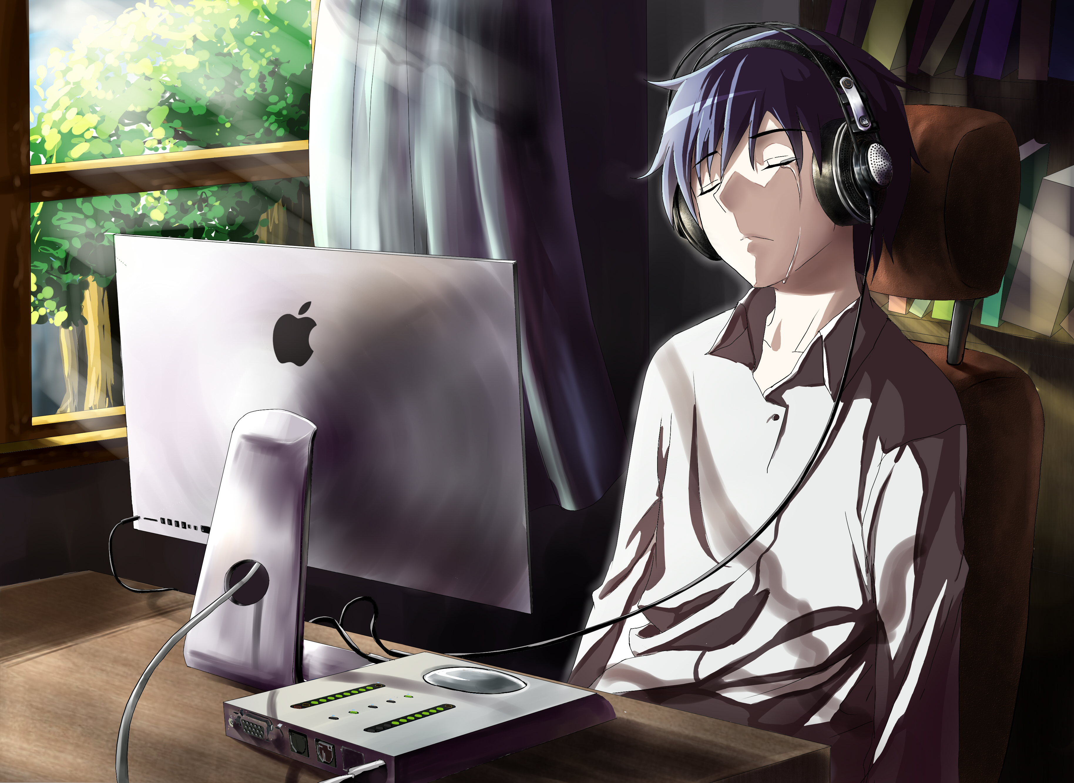 Anime Boy Headphones Wallpapers