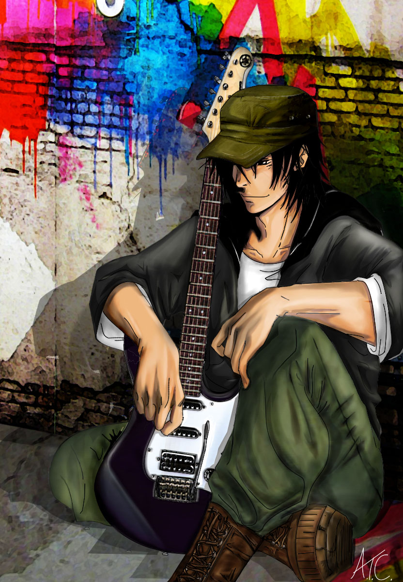 Anime Boy Playing Guitar Wallpapers