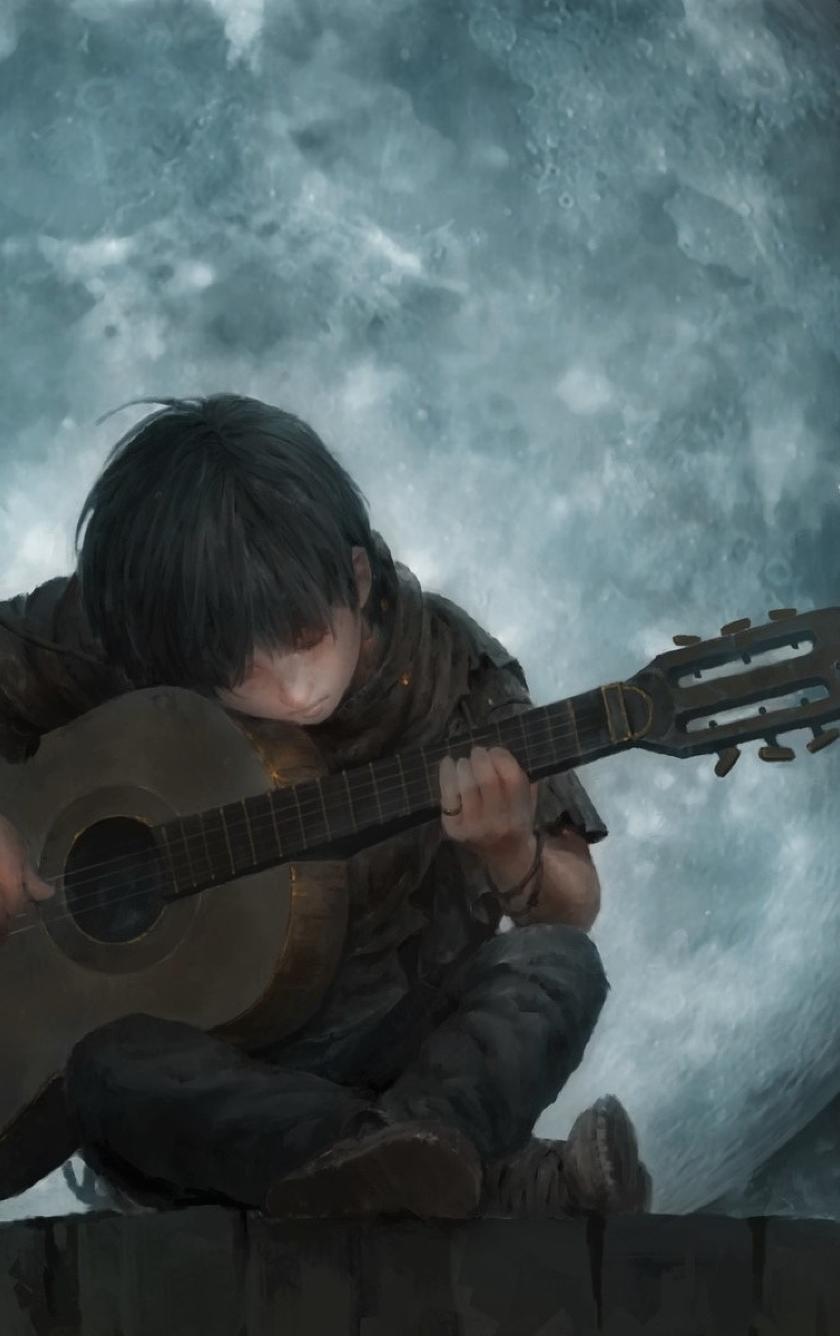 Anime Boy Playing Guitar Wallpapers