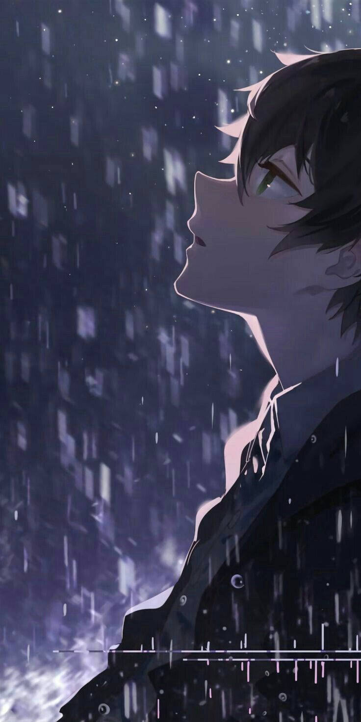 Anime Boy Rain Wallpapers