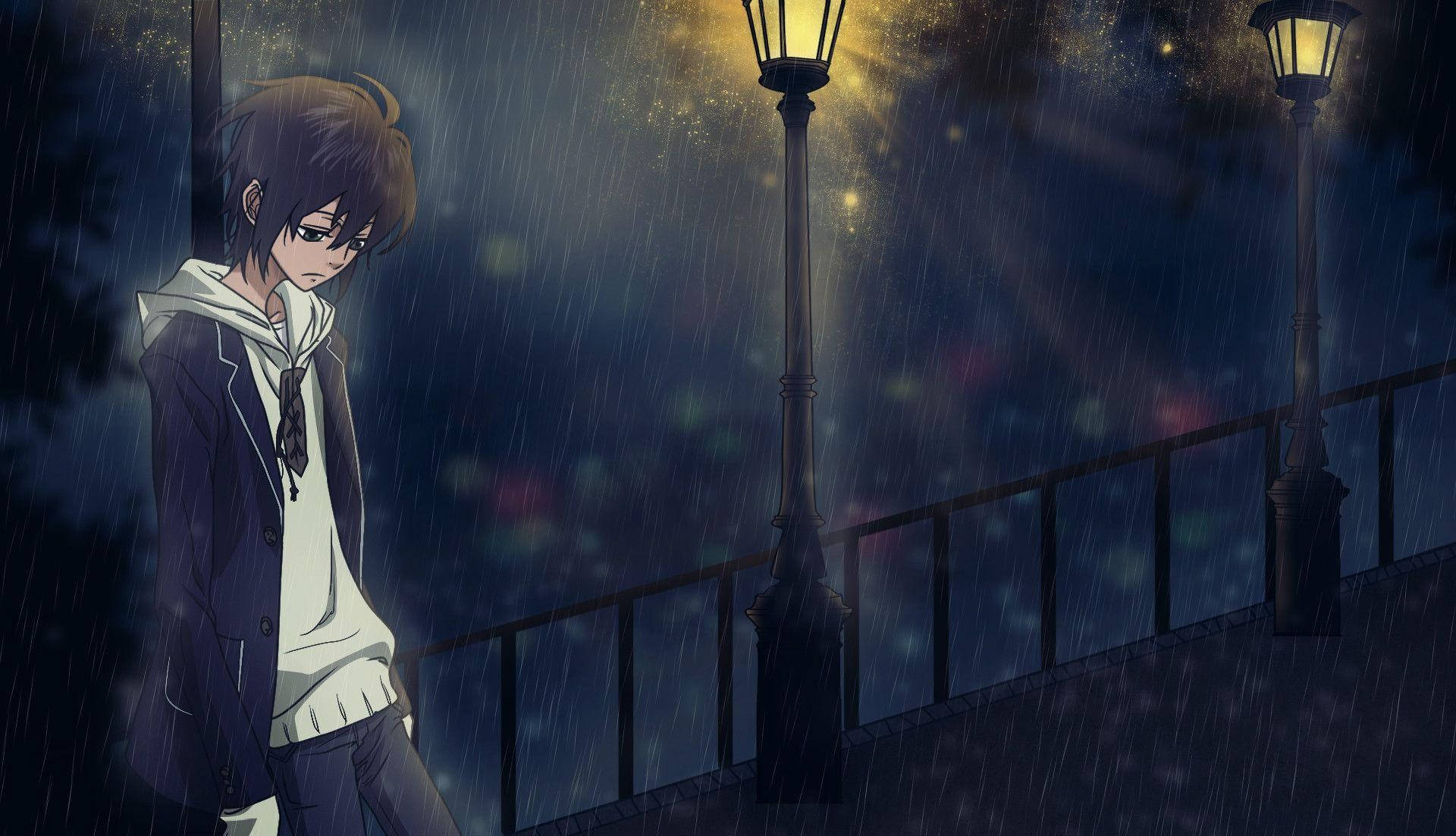 Anime Boy Rain Wallpapers