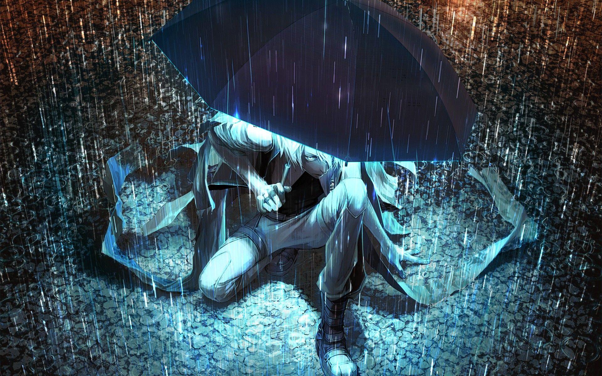 Anime Boy Rain Wallpapers