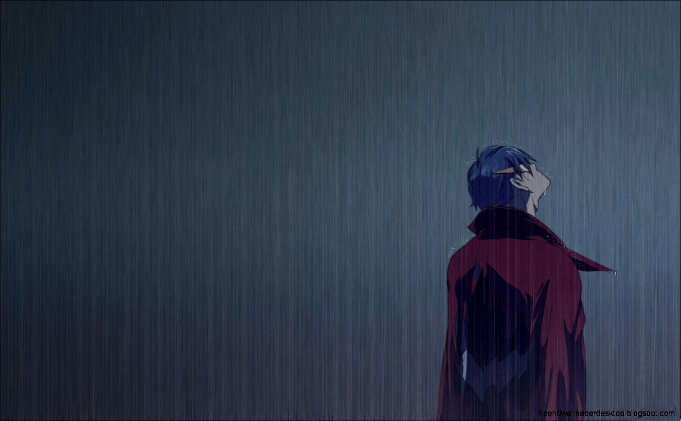 Anime Boy Rain Wallpapers