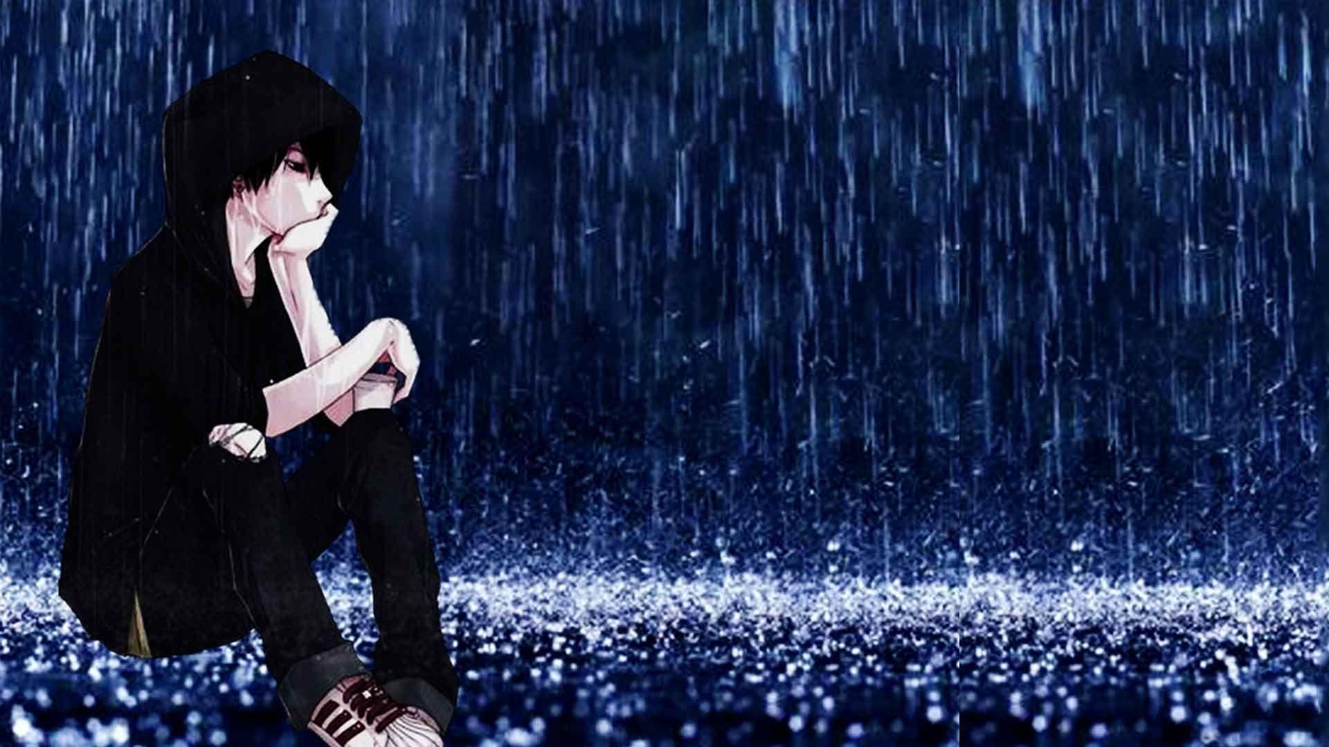 Anime Boy Sitting Alone Wallpapers