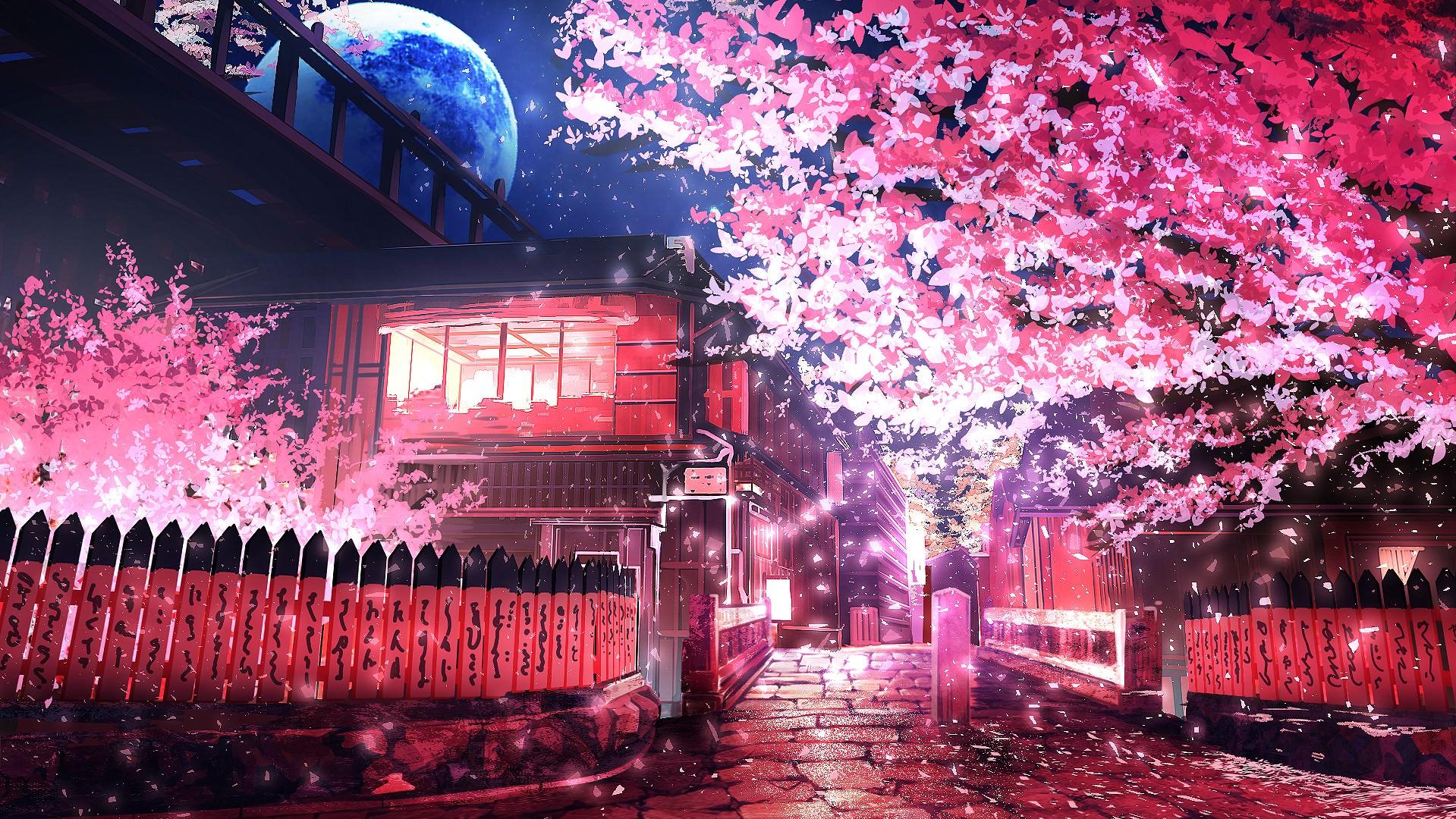 Anime Cherry Blossom 4K Wallpapers