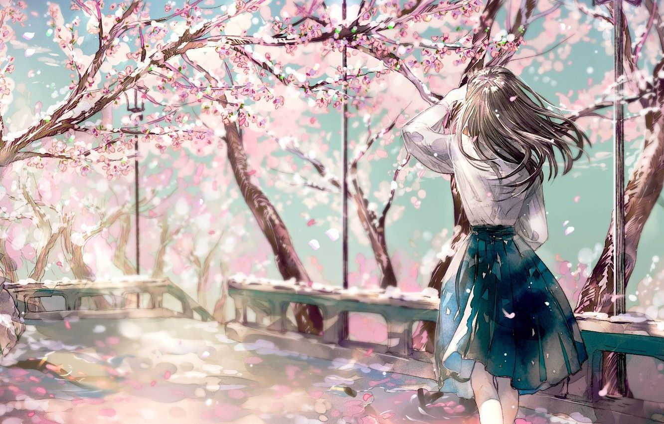 Anime Cherry Blossom Girl Wallpapers