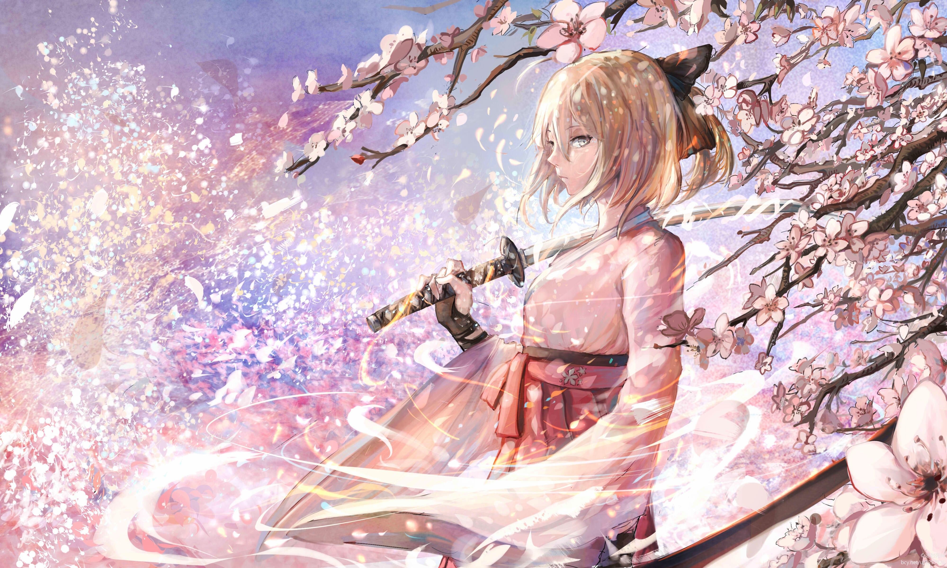 Anime Cherry Blossom Girl Wallpapers