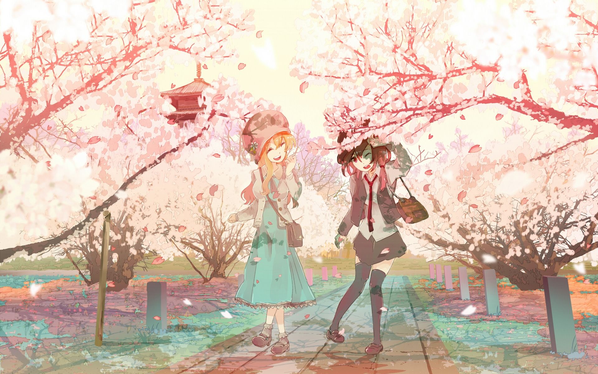 Anime Cherry Blossom Girl Wallpapers