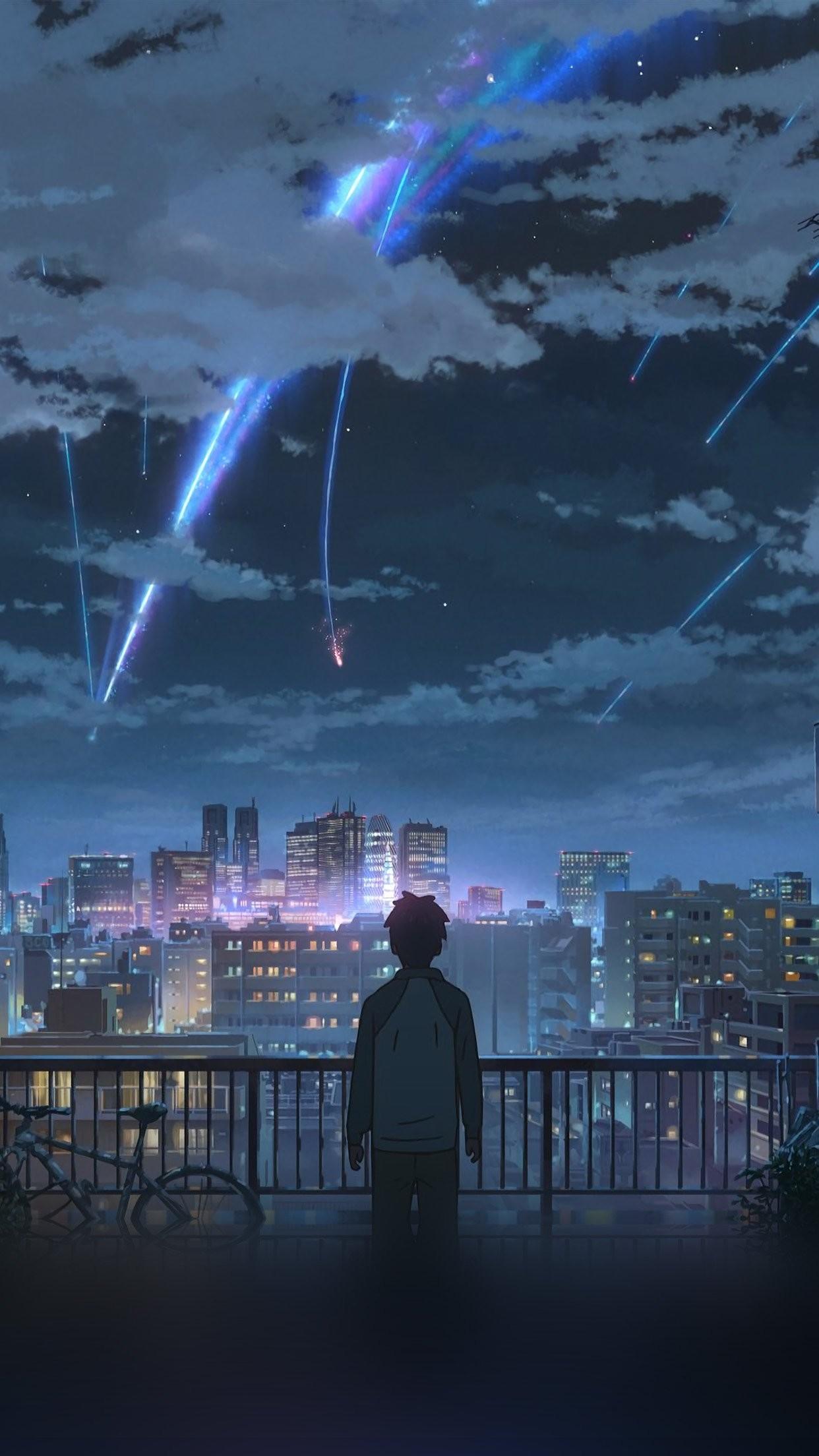 Anime City Lights At Night Aesthetic Wallpapers