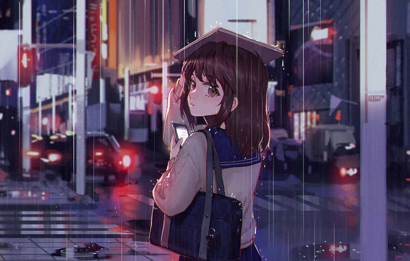 Anime City Rain Wallpapers